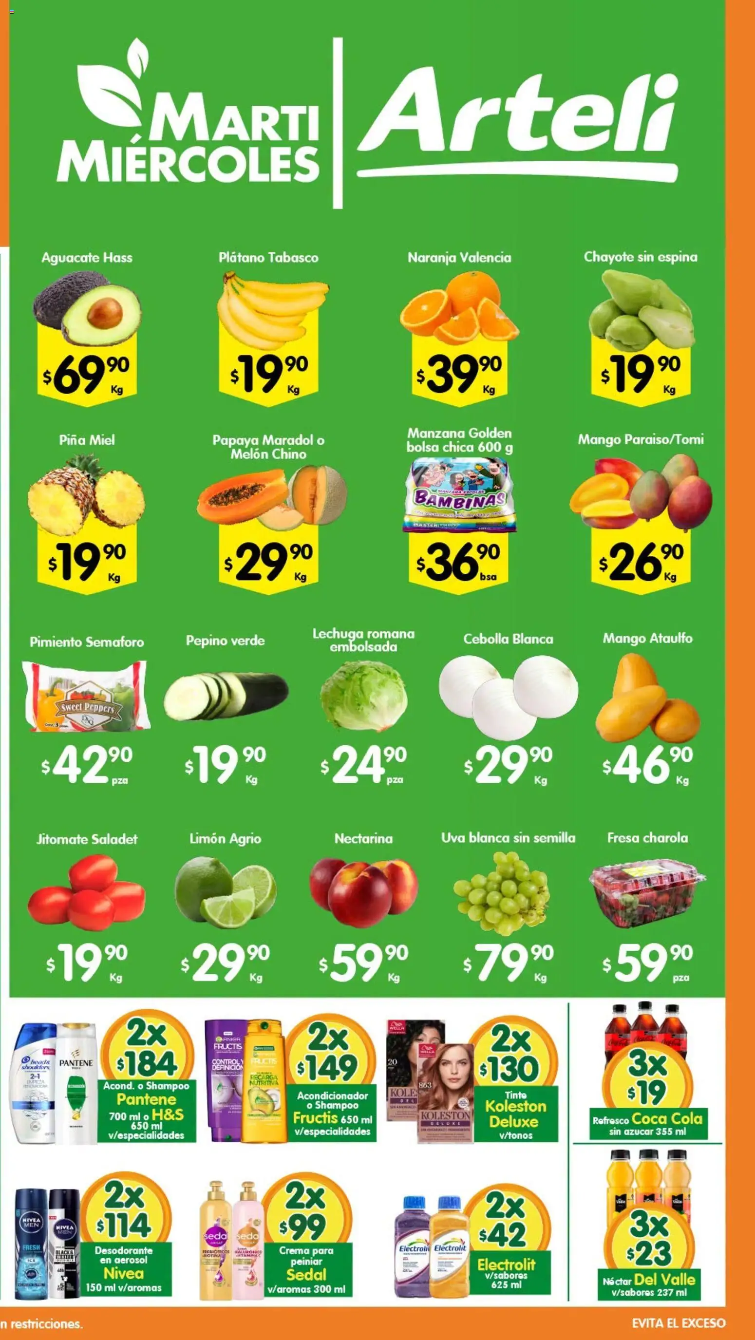 Nuevas ofertas de Arteli válidas en toda la República Mexicana desde el 23/06/2026. ¡Encuentra las mejores ofertas en Arteli folleto! | Página: 2 | Productos: Cebolla, Refresco, Limón, Acondicionador