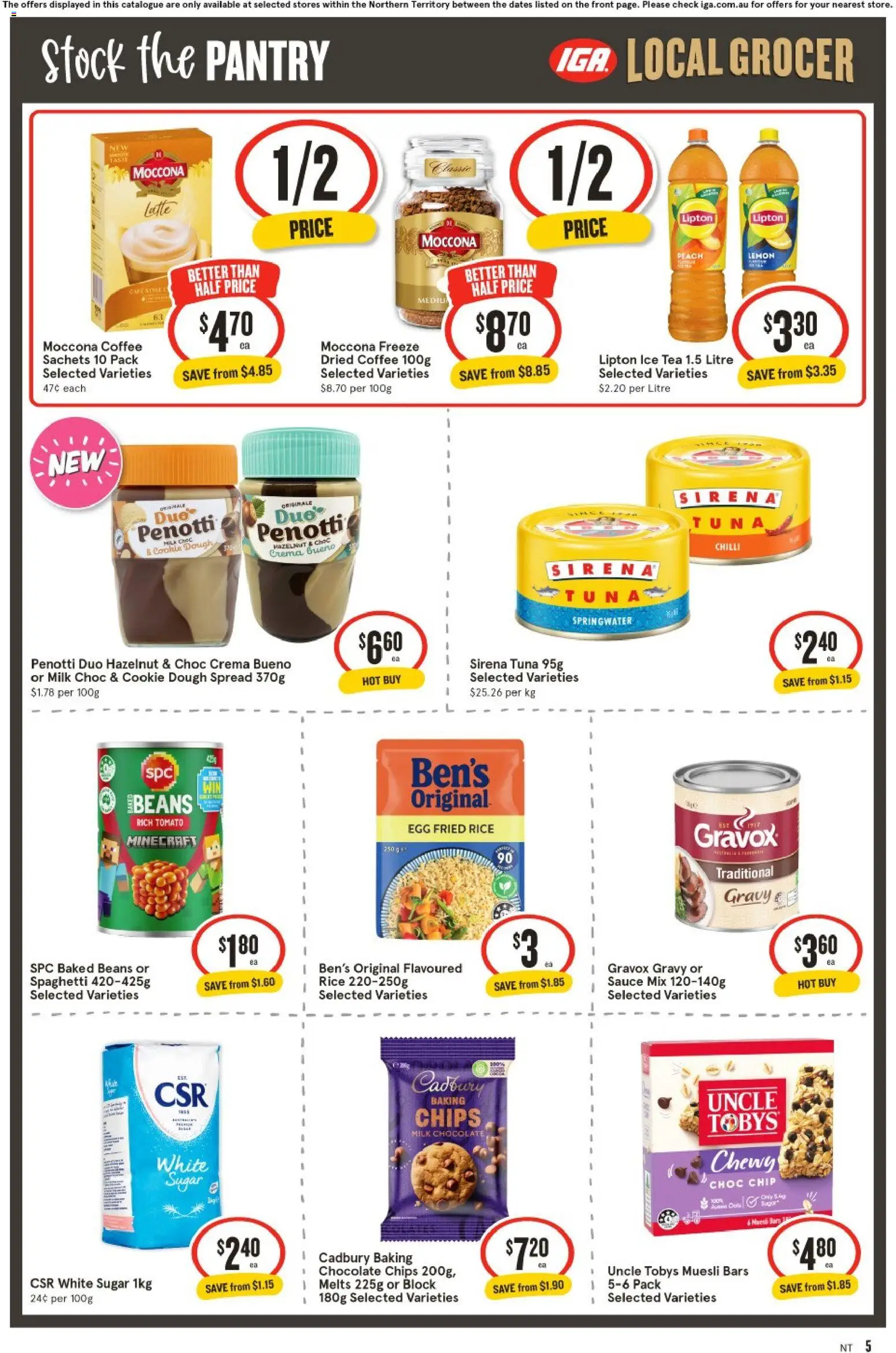 IGA catalogue - valid from 22/07/2026 | Page: 6 | Products: Milk, Coffee, Lemon, Tuna