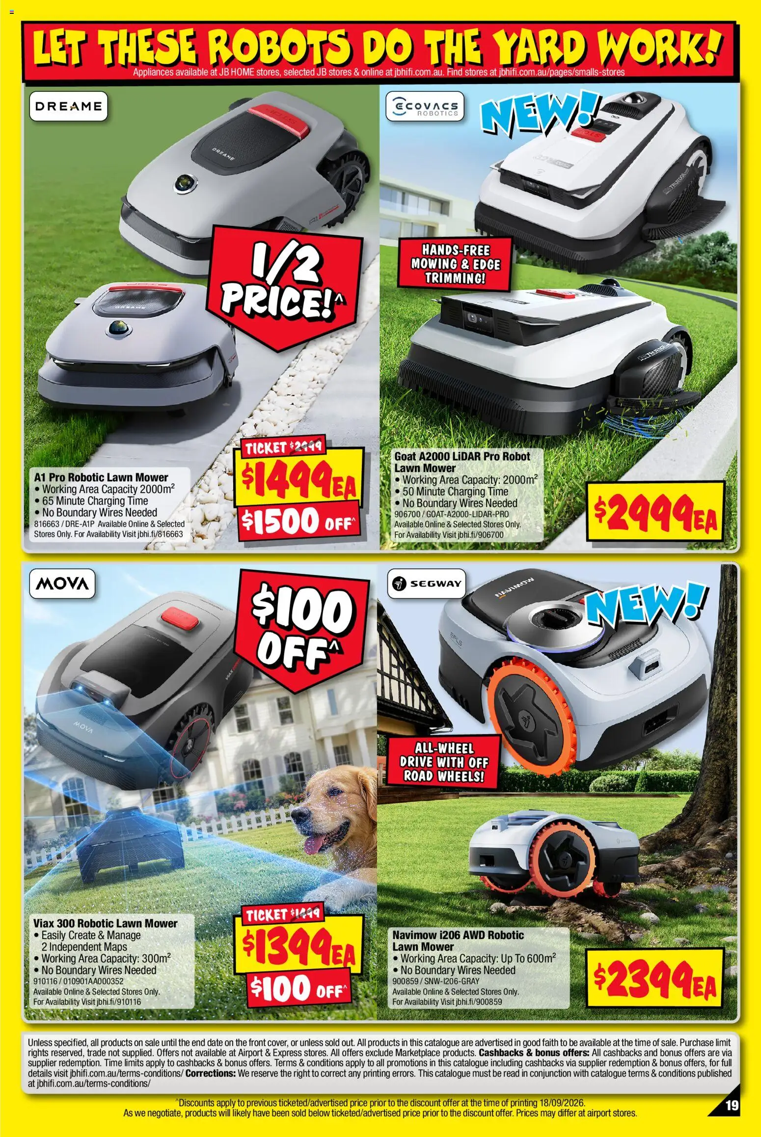 JB Hi-Fi catalogue - valid from 01/10/2026 | Page: 19 | Products: Lawn mower, Date, Robot, Mower