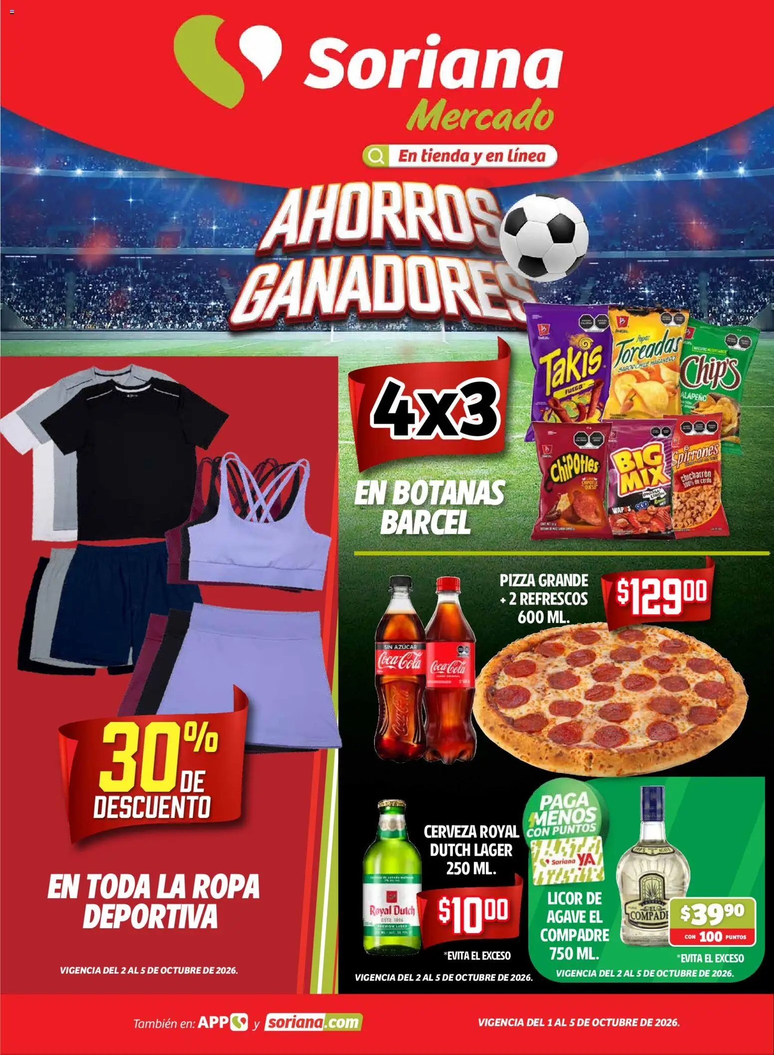 Nuevas ofertas de Soriana válidas en toda la República Mexicana desde el 01/10/2026. ¡Encuentra las mejores ofertas en Soriana Mercado - Ahorros Ganadores! | Página: 1