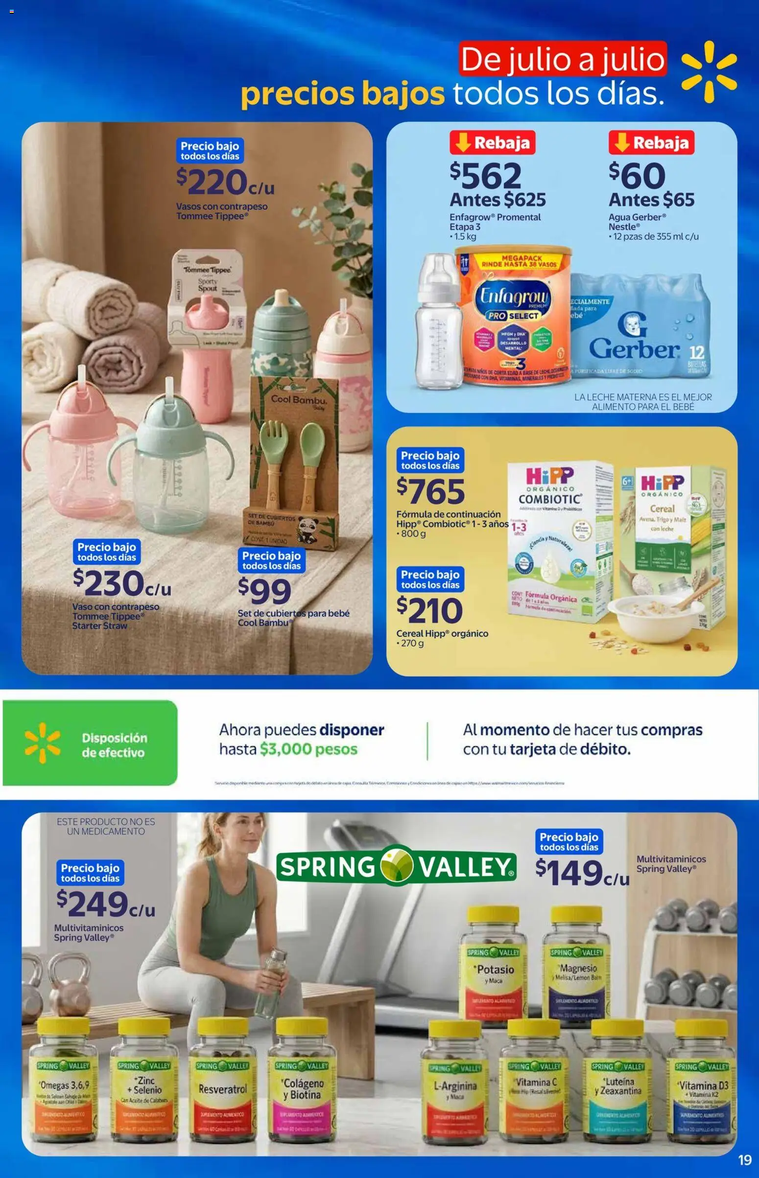 Nuevas ofertas de Walmart Express válidas en toda la República Mexicana desde el 03.06.2026. ¡Encuentra las mejores ofertas en Walmart Express folleto! | Página: 19 | Productos: Agua, Leche, Vasos