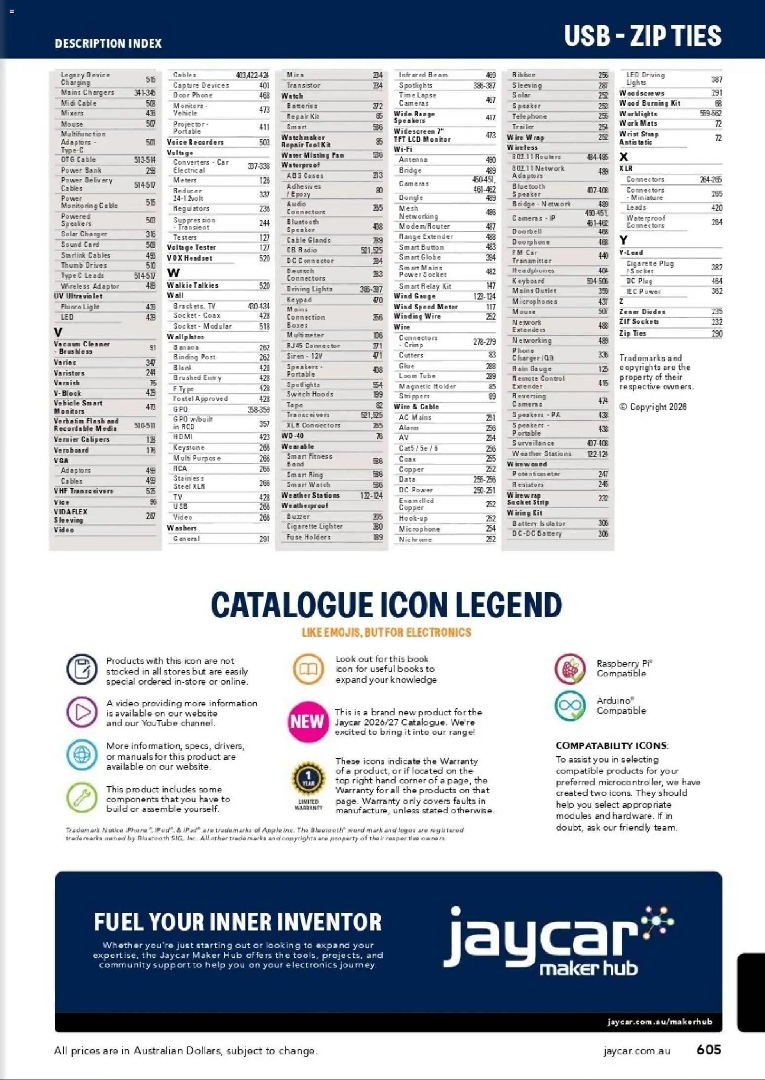 Jaycar catalogue - valid from 31/08/2026 | Page: 602 | Products: Watch, Tv, Vacuum cleaner, Trailer