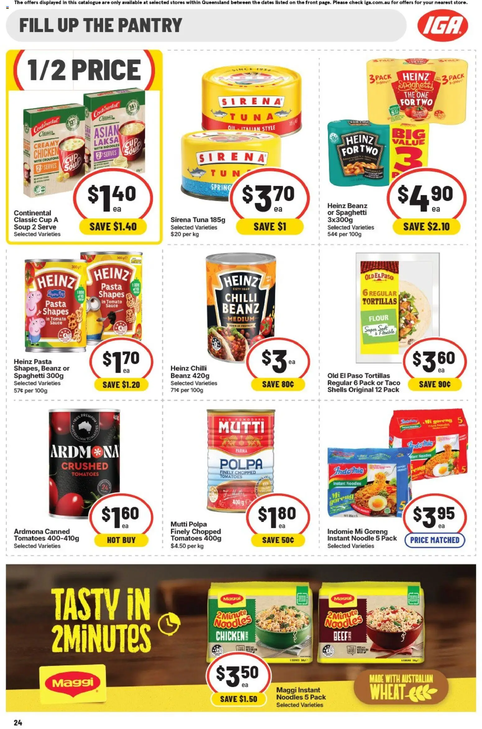 IGA catalogue - valid from 08/07/2026 | Page: 20 | Products: Oil, Tomatoes, Soup, Chilli