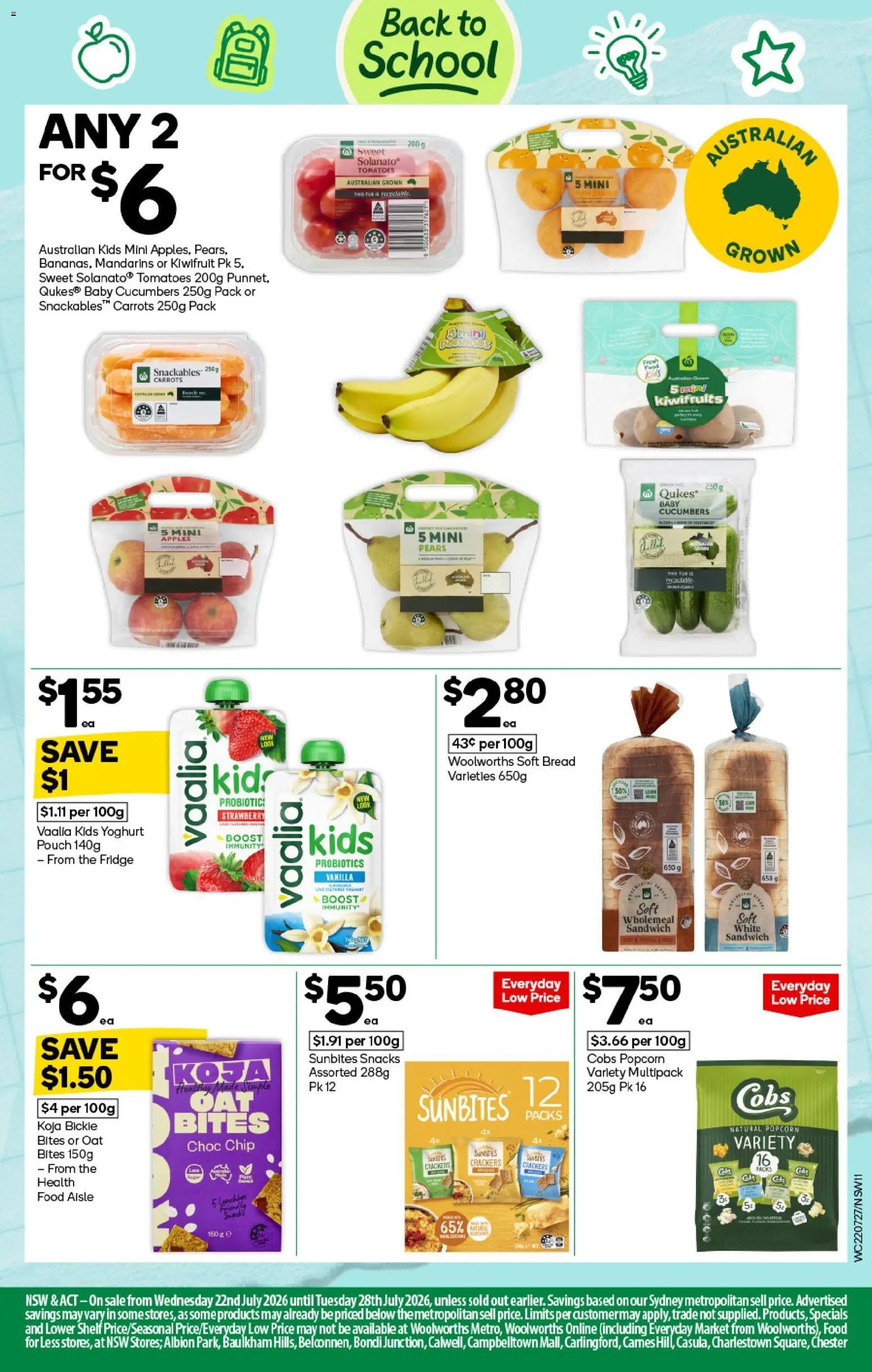 Woolworths catalogue - valid from 22/07/2026 | Page: 11 | Products: Apples, Tomatoes, Carrots, Cucumbers