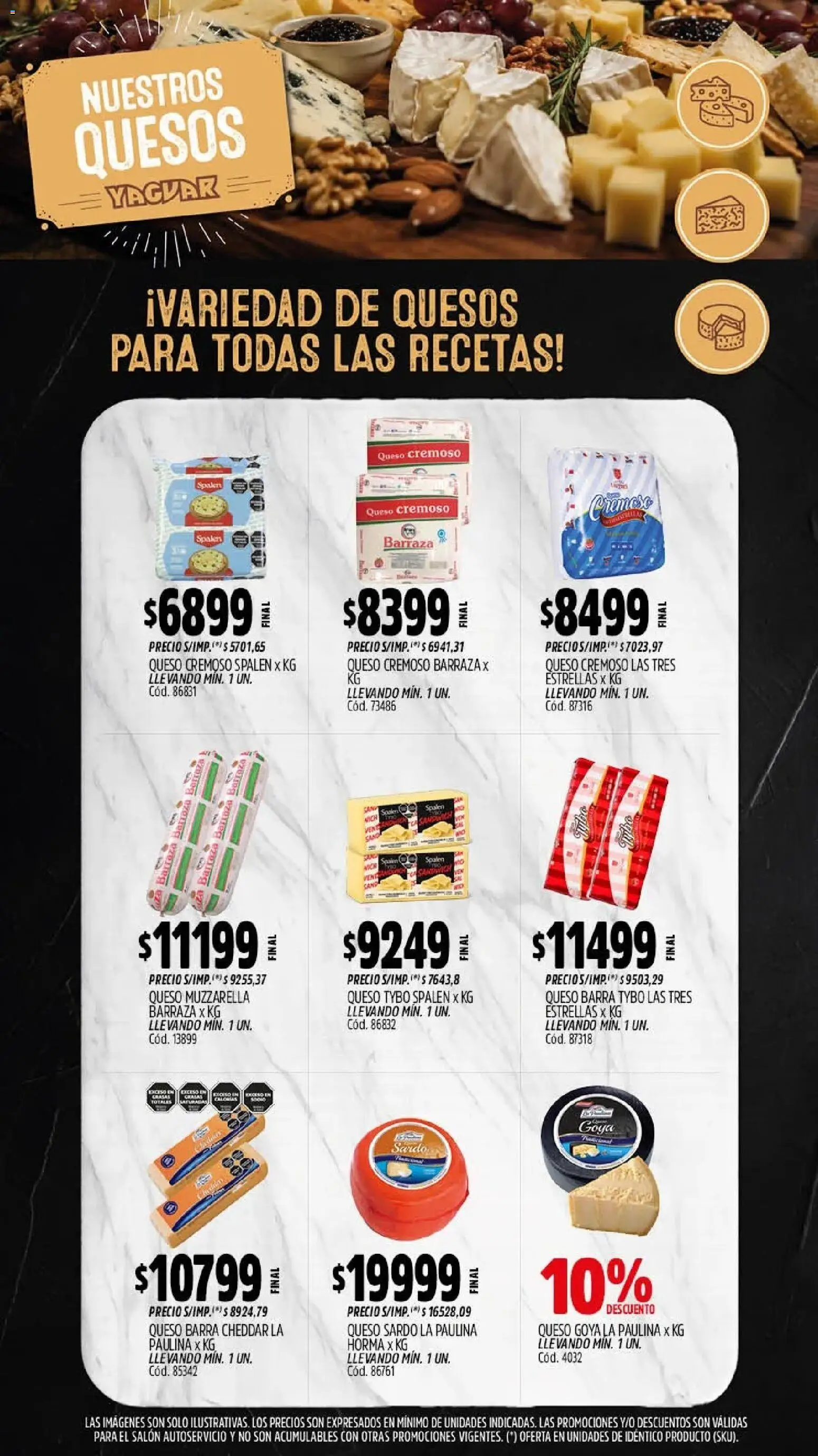 Yaguar - Oferta Semanal Santa Fé │ válido desde el 03/08/2026 | Página: 8 | Productos: Muzzarella, Queso