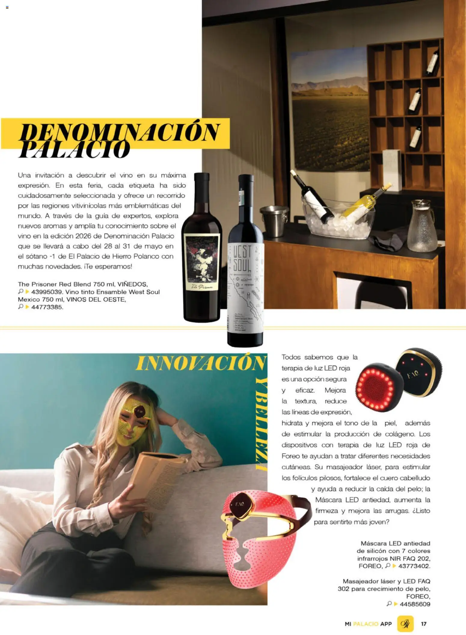 Nuevas ofertas de Palacio De Hierro válidas en toda la República Mexicana desde el 01.05.2026. ¡Encuentra las mejores ofertas en Palacio De Hierro catálogo! | Página: 19 | Productos: Máscara, Vino, Té, Sobre