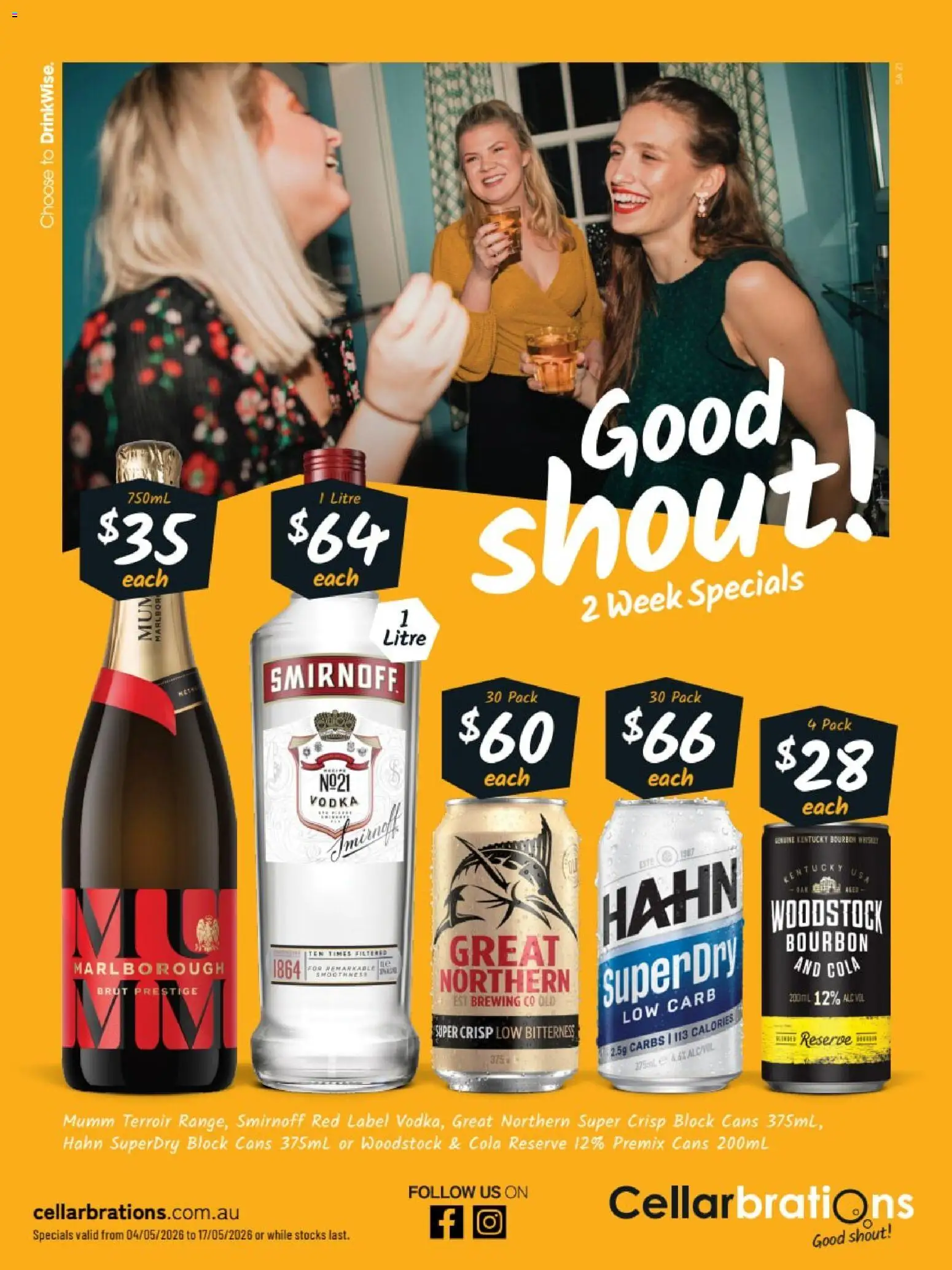 Cellarbrations catalogue - valid from 04.05.2026 | Page: 1 | Products: Bourbon, Vodka