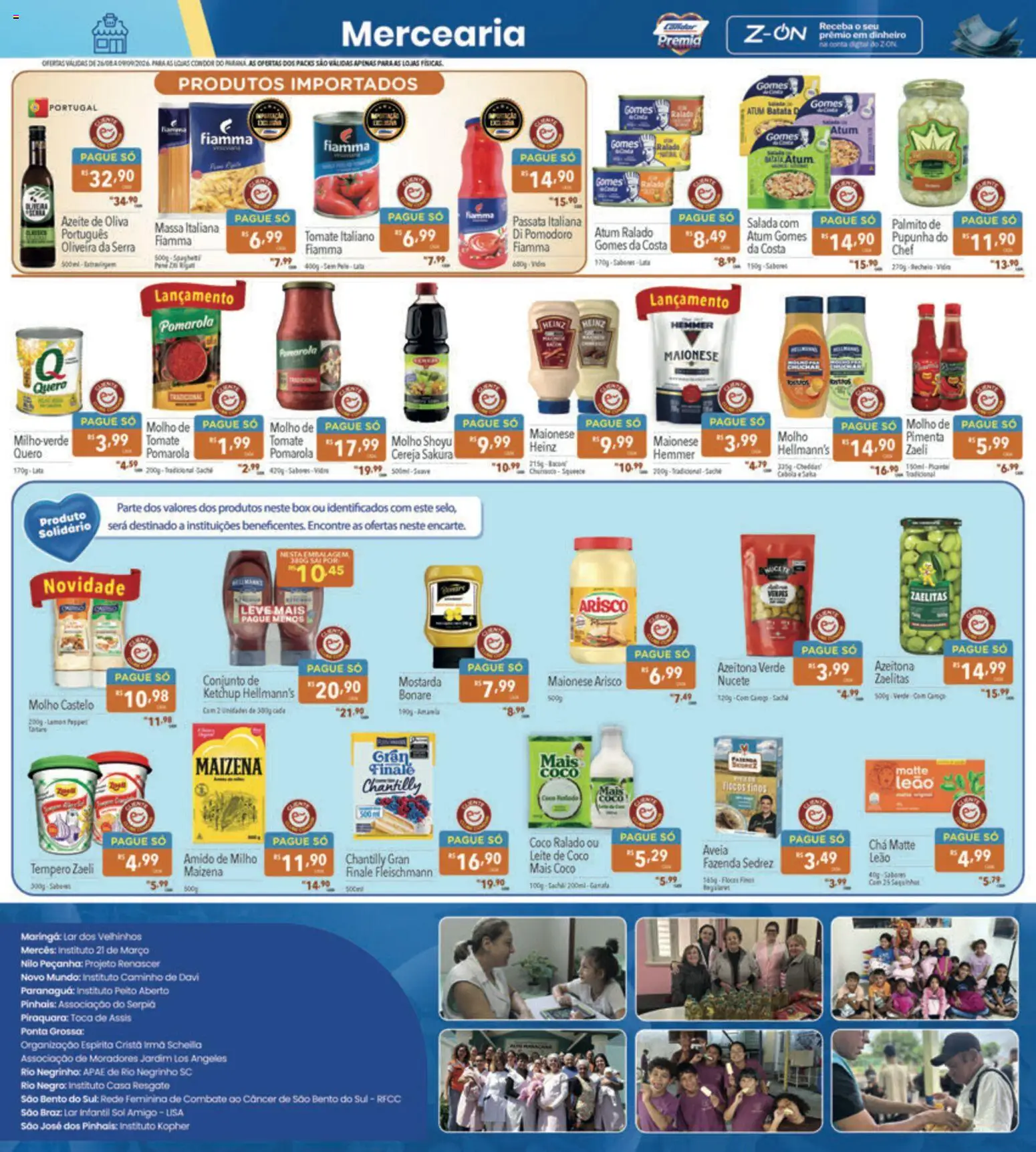 Supermercados Condor Folheto - válido de 26/08/2026 | Página: 3 | Produtos: Mostarda, Tomate, Chá, Azeite