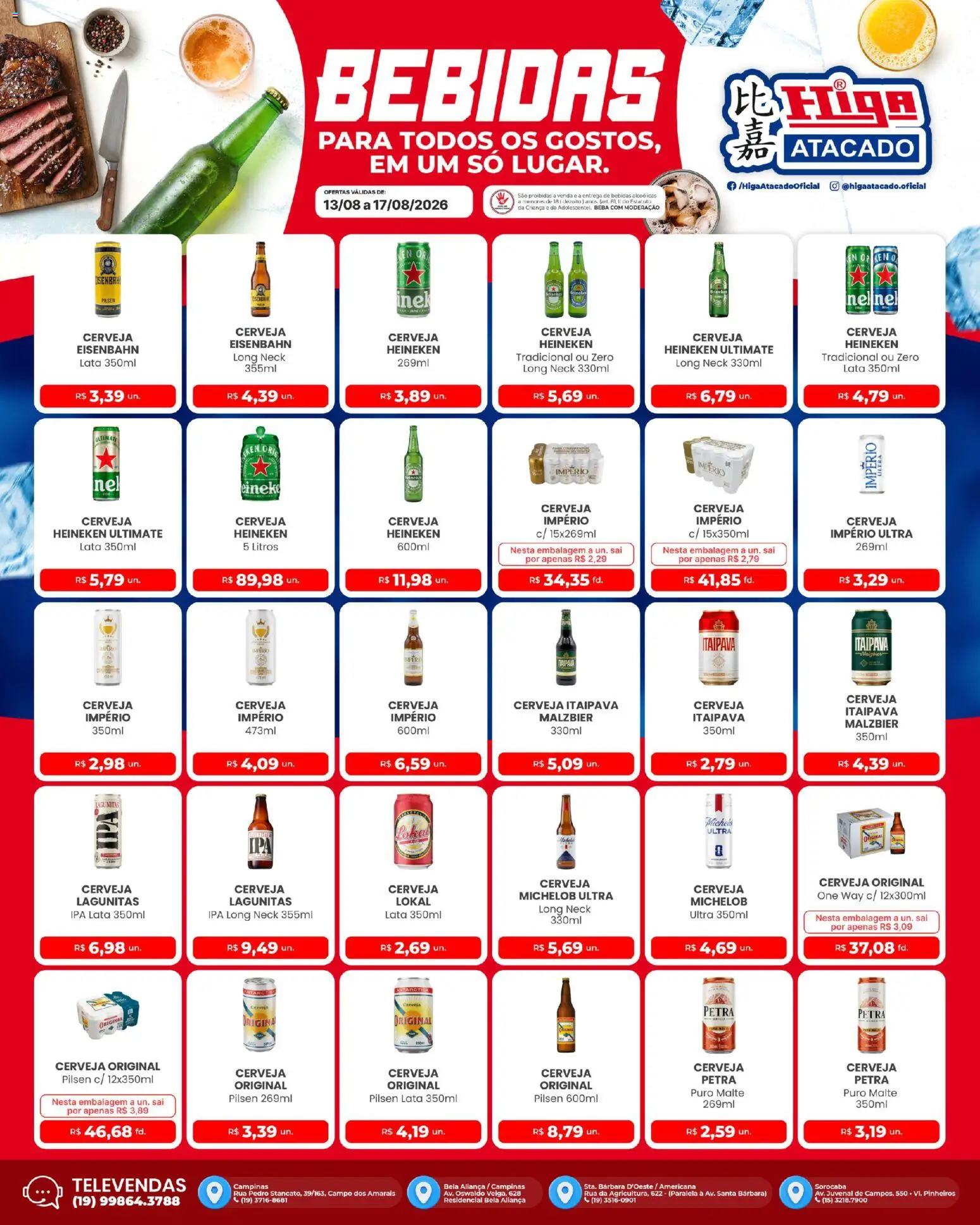 Higa Atacado Folheto - válido de 13/08/2026 | Página: 2 | Produtos: Aliança, Eisenbahn, Bebidas, Sal