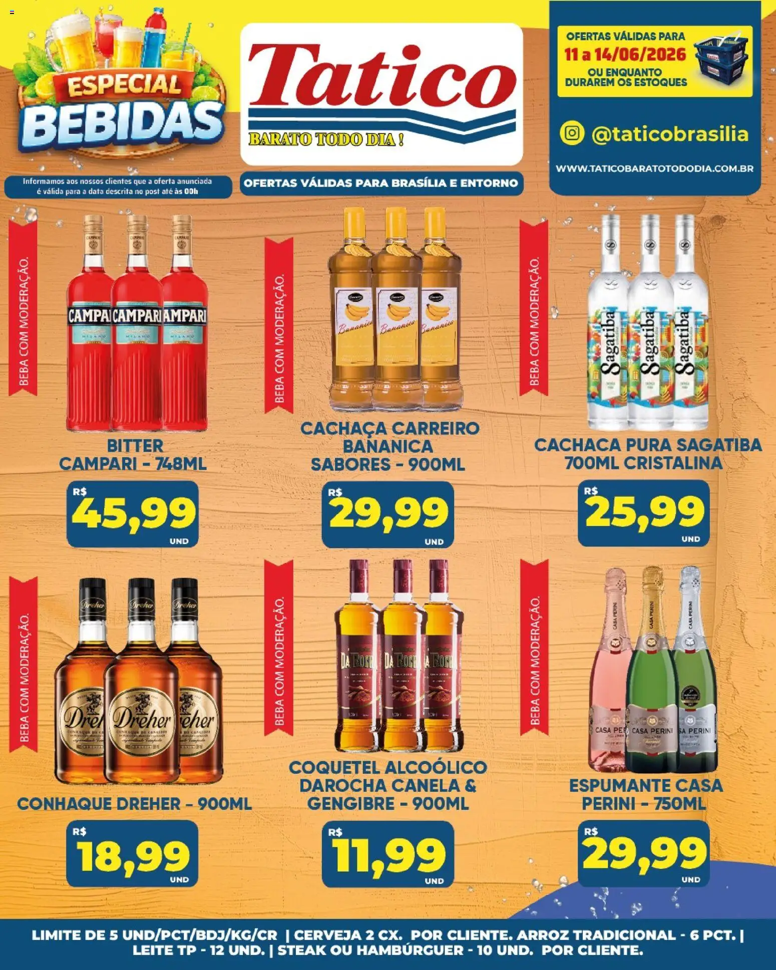 Tatico Folheto - válido de 12.06.2026 | Página: 51 | Produtos: Espumante, Hambúrguer, Campari, Canela