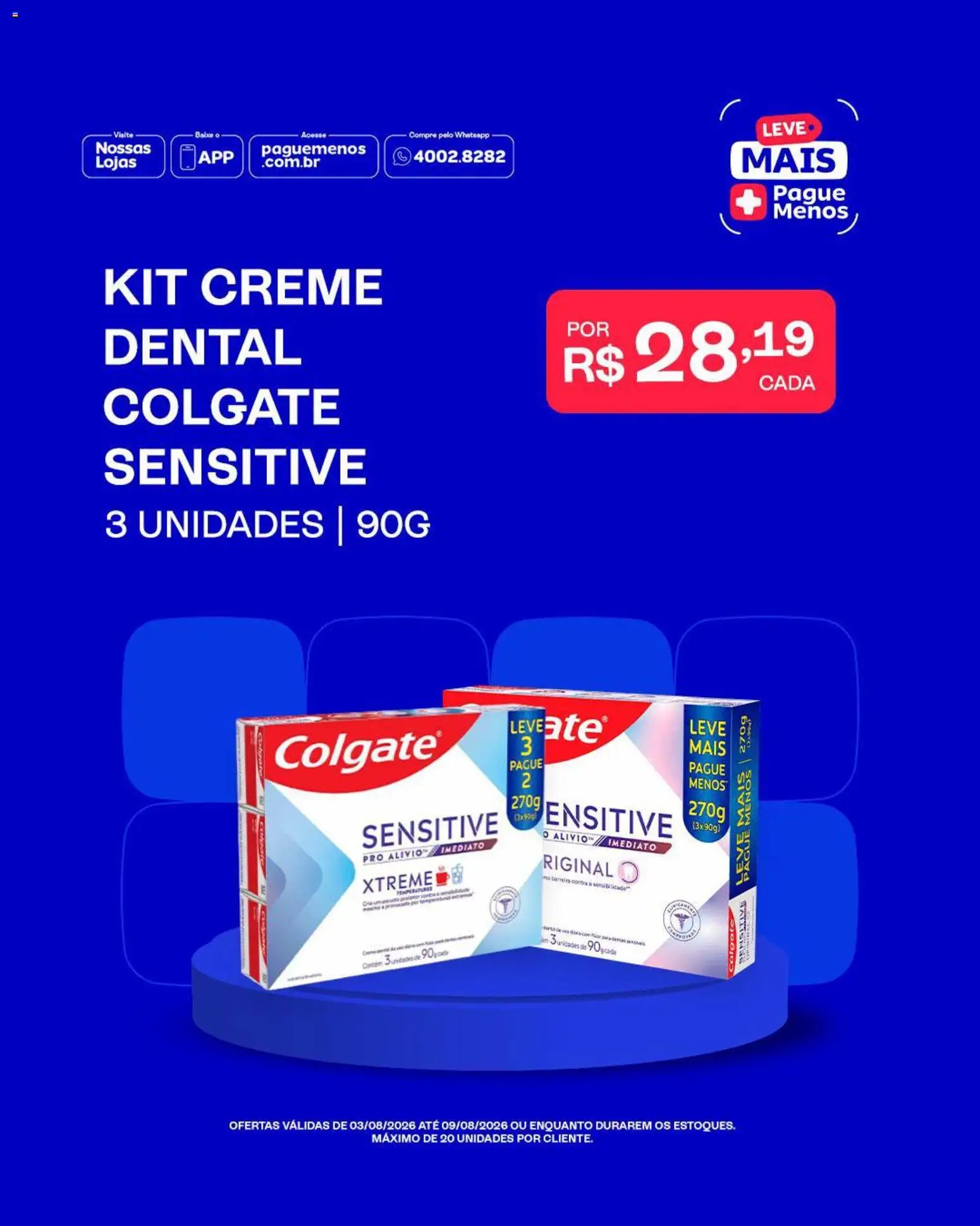 Pague Menos Folheto - válido de 03/08/2026 | Página: 5 | Produtos: Creme, Creme dental