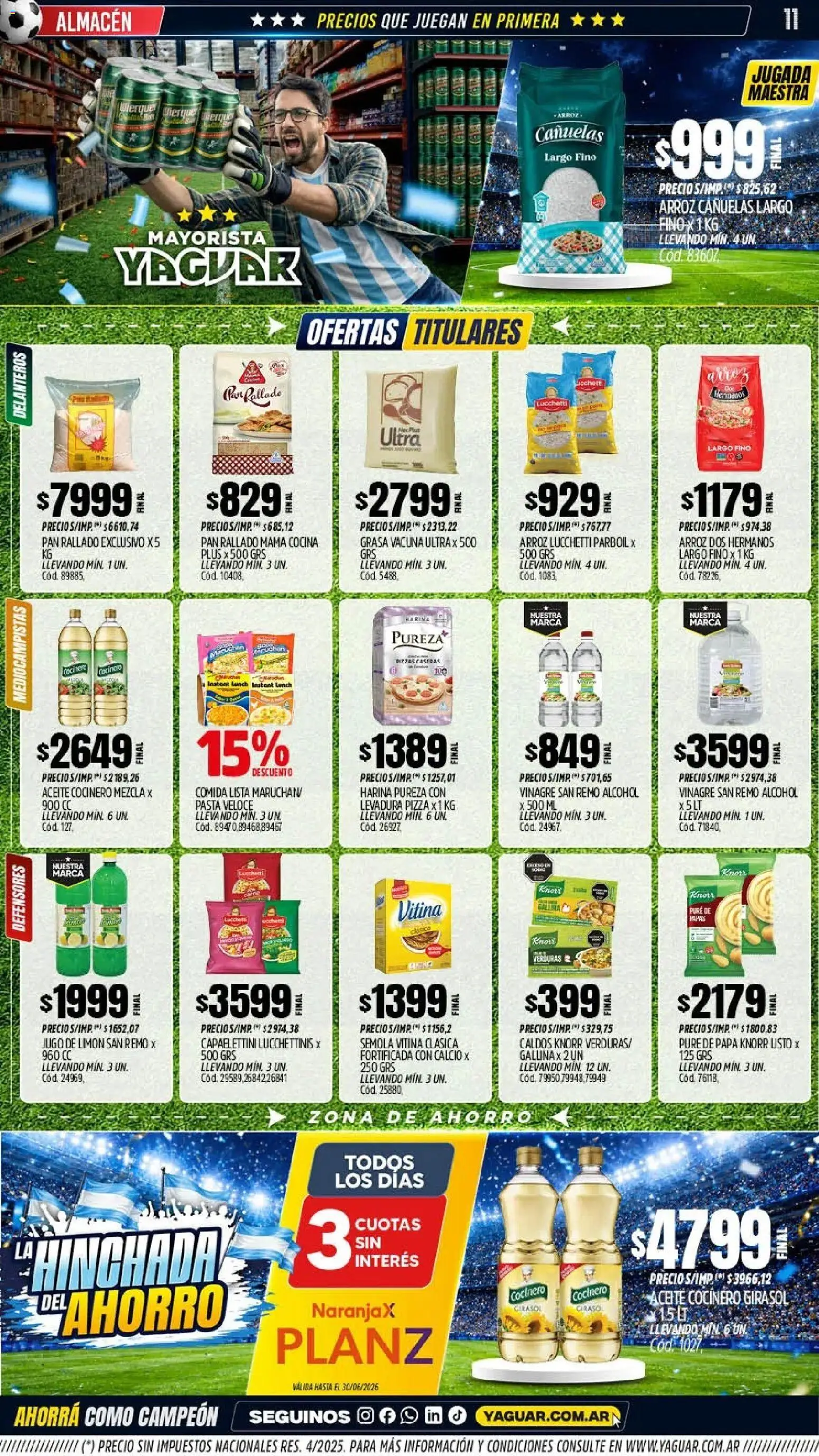Yaguar - Oferta Semanal General Roca │ válido desde el 08.06.2026 | Página: 12 | Productos: Cocina, Limón, Jugo, Pasta