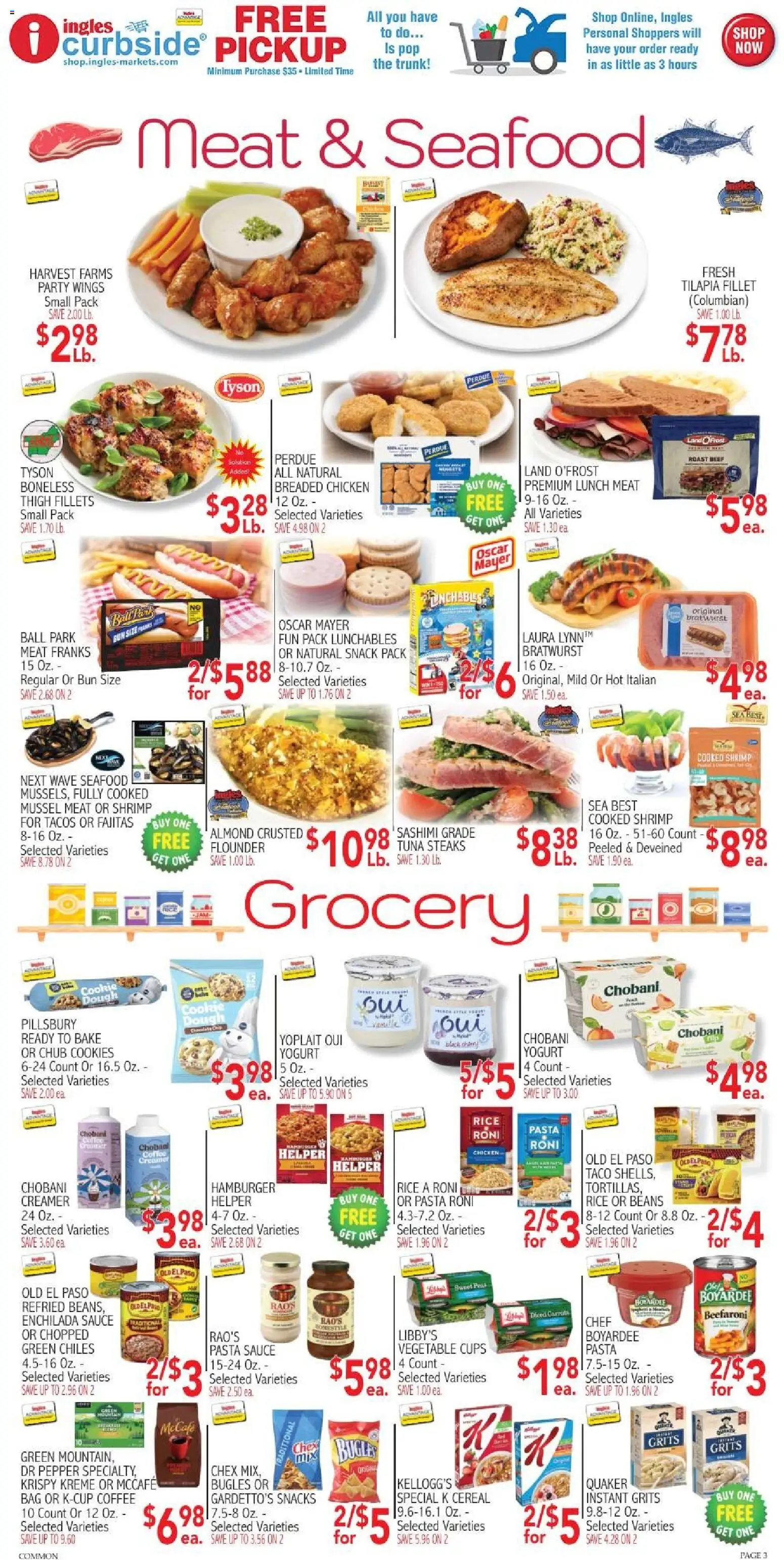 Ingles Weekly Ad - valid from 08/19/2026 | Page: 3 | Products: Meat, Coffee, Pepper, Snacks