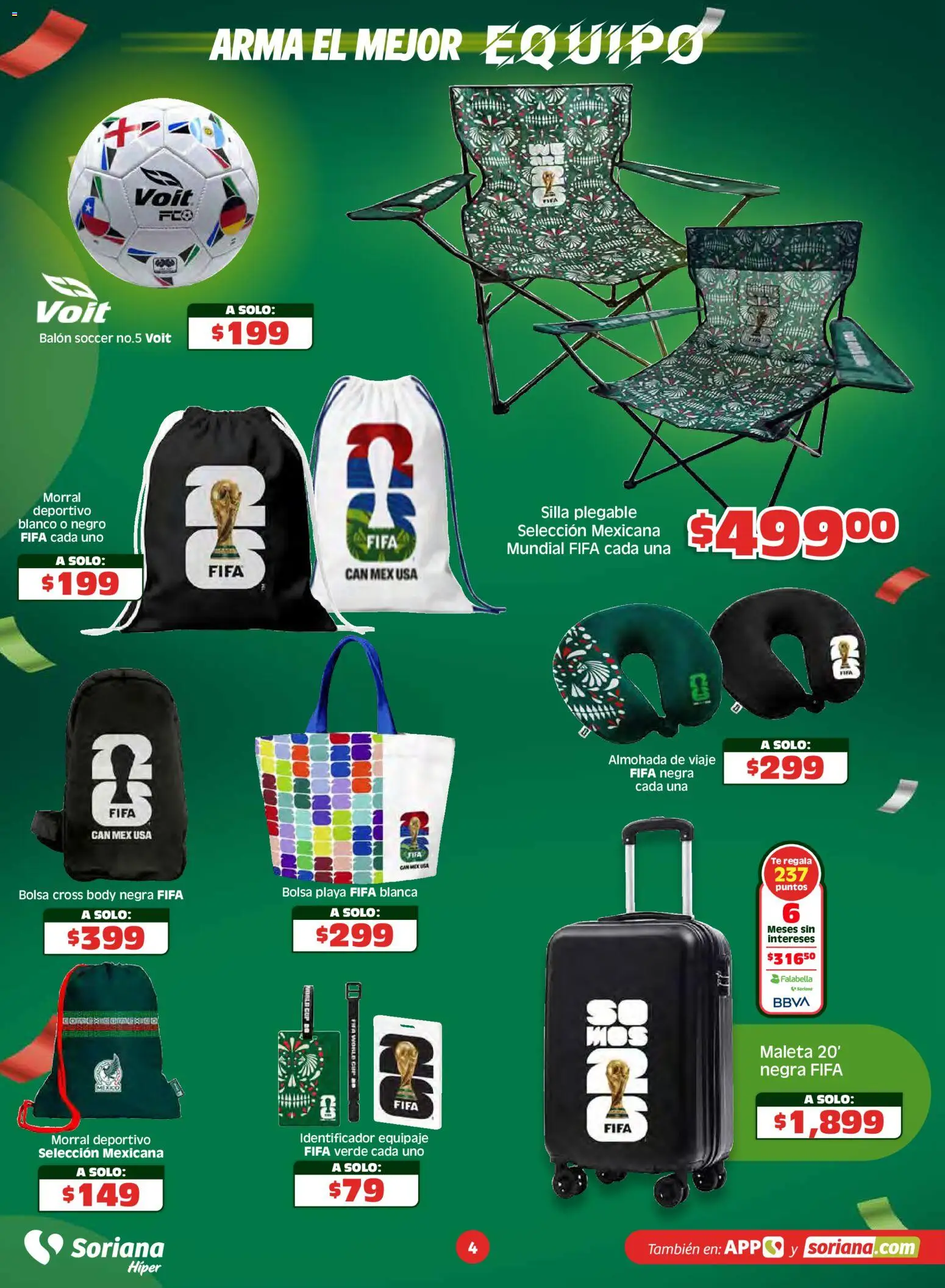 Nuevas ofertas de Soriana válidas en toda la República Mexicana desde el 14.05.2026. ¡Encuentra las mejores ofertas en Soriana En México apoyamos con todo Híper Nacional! | Página: 4 | Productos: Maleta, Almohada, Body, Té