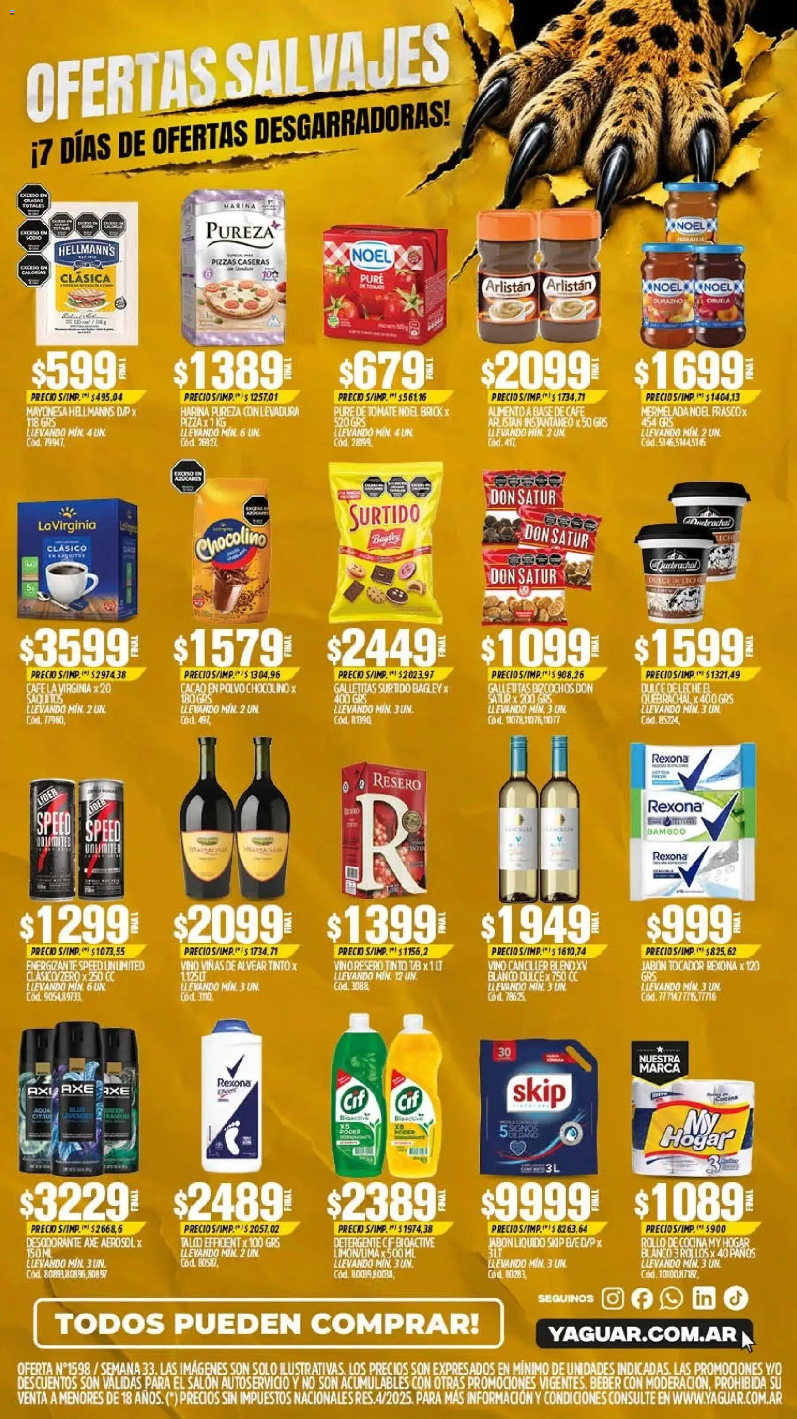 Yaguar - Oferta Semanal San Juan │ válido desde el 10/08/2026 | Página: 2 | Productos: Tomate, Leche, Mermelada, Puré