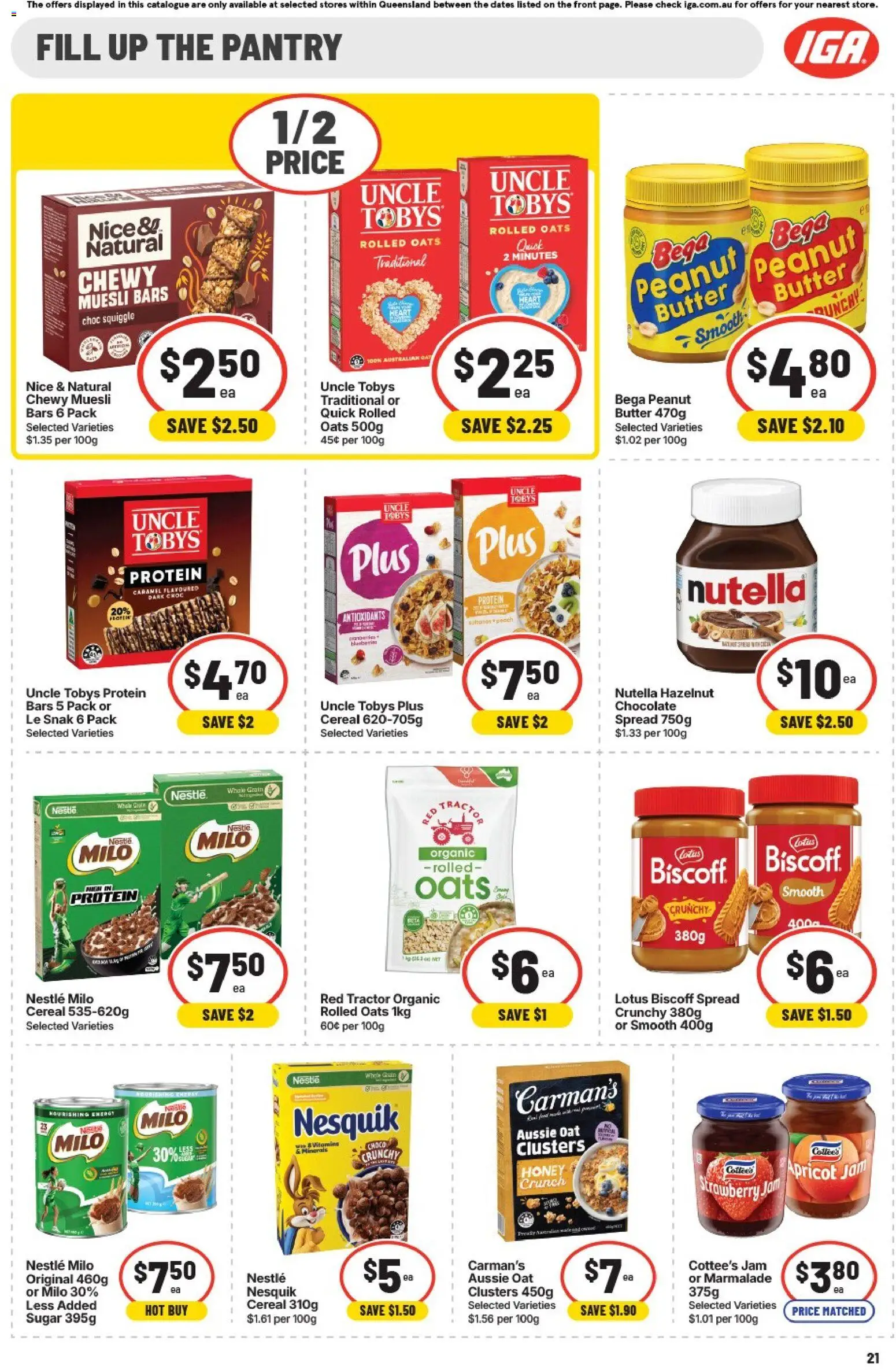 IGA catalogue - valid from 20.05.2026 | Page: 20 | Products: Chain, Nutella, Oats, Sugar