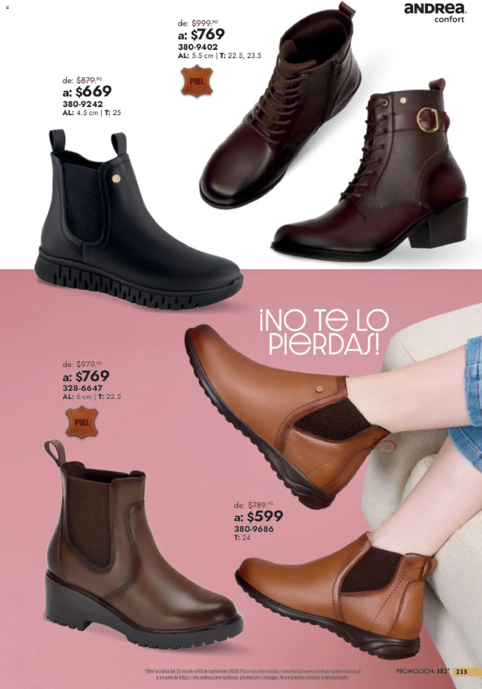 Nuevas ofertas de Andrea válidas en toda la República Mexicana desde el 26/07/2026. ¡Encuentra las mejores ofertas en Andrea catálogo Outlet! | Página: 233