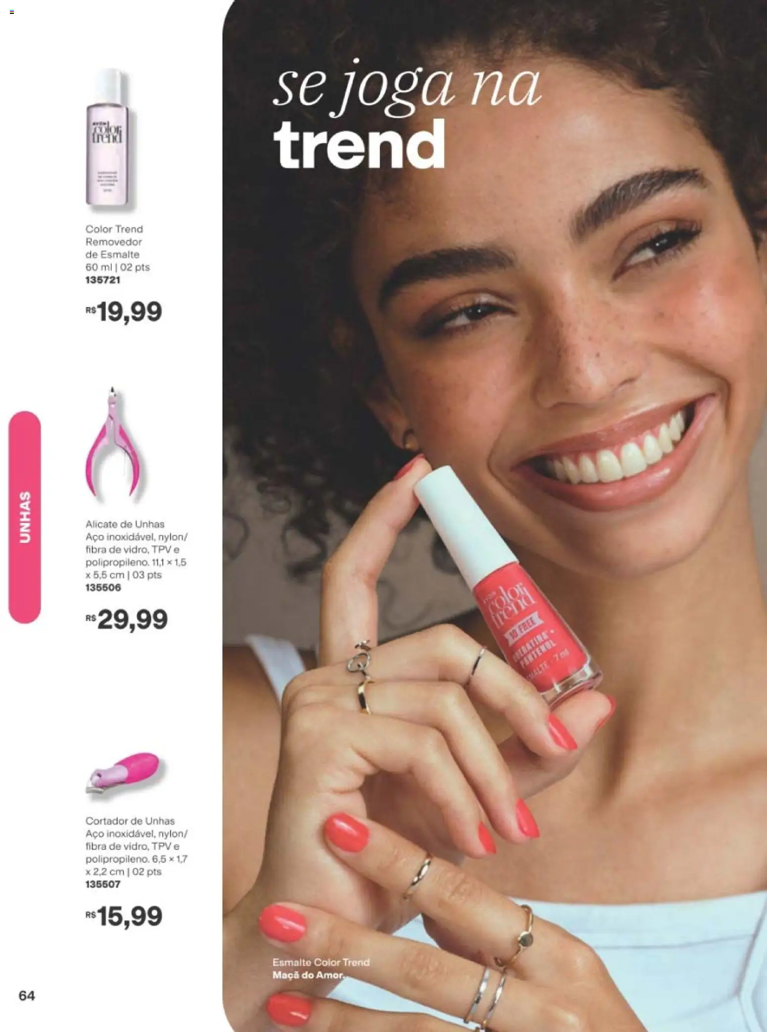 Avon Folheto - válido de 19/07/2026 | Página: 64 | Produtos: Removedor de esmalte, Alicate, Cortador