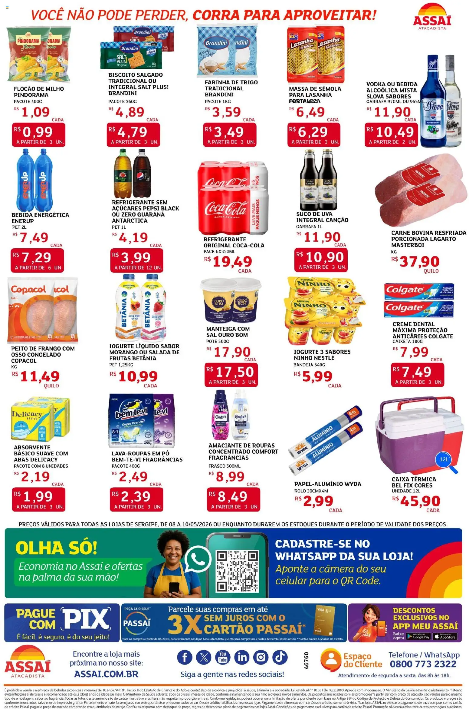 Assaí Atacadista Folheto - válido de 08.05.2026 | Página: 2 | Produtos: Guaraná, Caixa, Iogurte, Sal