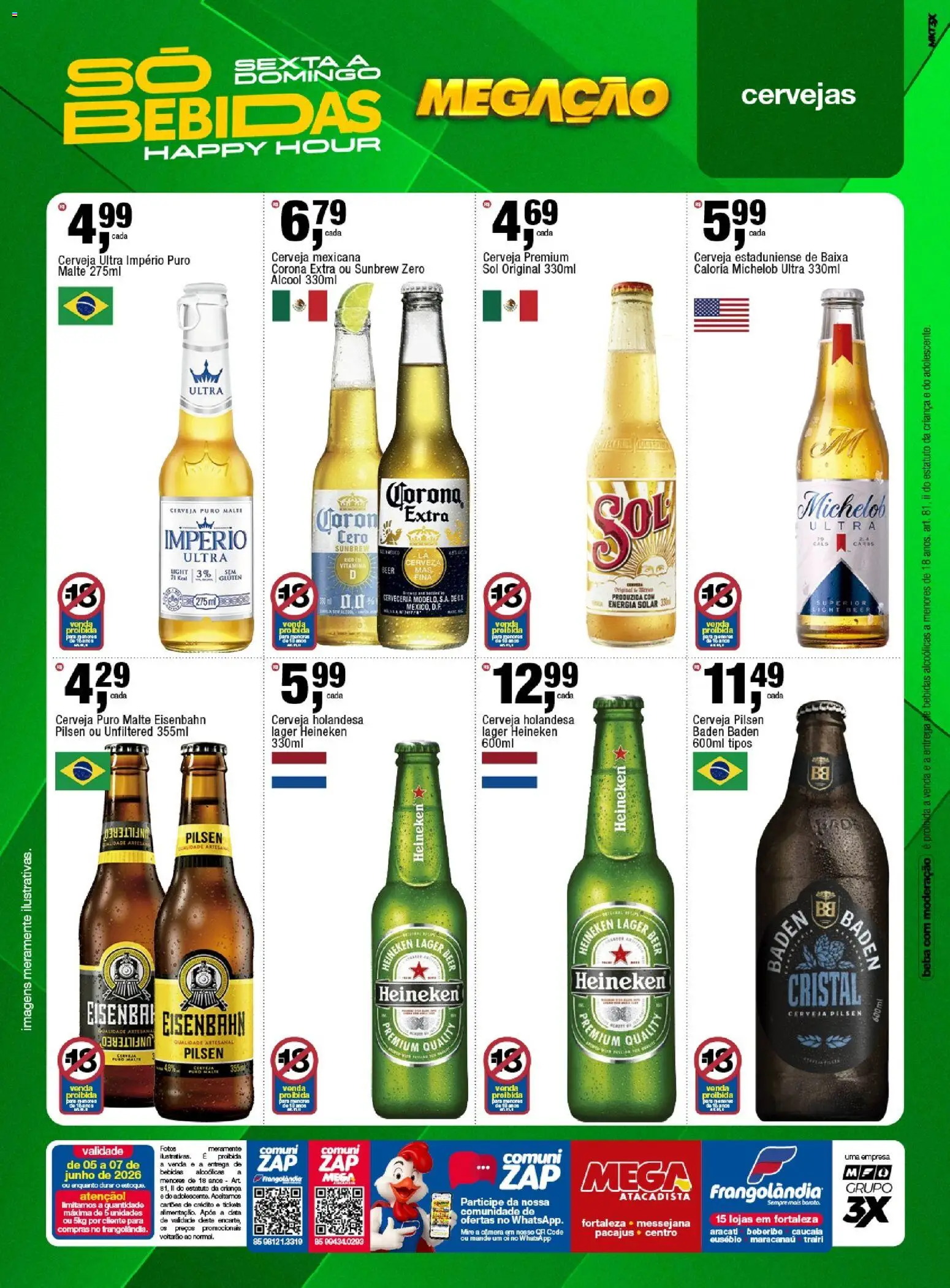 Frangolândia Folheto - válido de 05.06.2026 | Página: 9 | Produtos: Eisenbahn, Cerveja, Heineken, Câmera