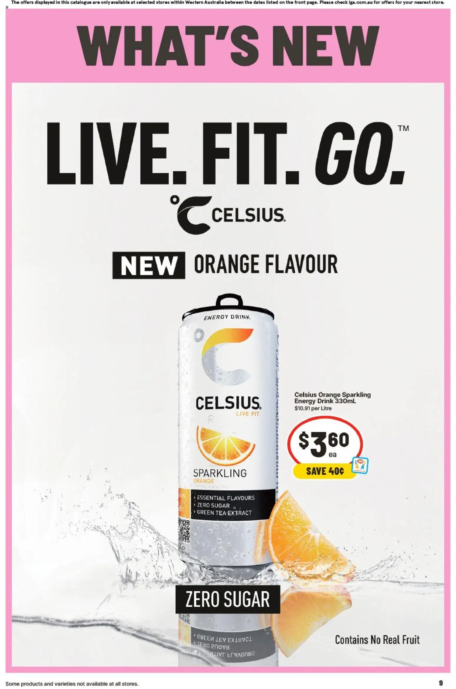 IGA catalogue - valid from 12/08/2026 | Page: 9 | Products: Energy drink, Tea, Green tea, Fruit