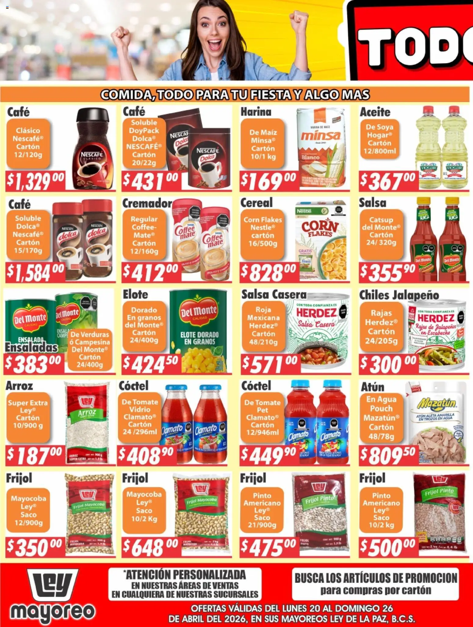 Nuevas ofertas de Casa Ley válidas en toda la República Mexicana desde el 20.04.2026. ¡Encuentra las mejores ofertas en Casa Ley folleto La Paz! | Página: 5 | Productos: Maíz, Tomate, Aceite, Ensalada