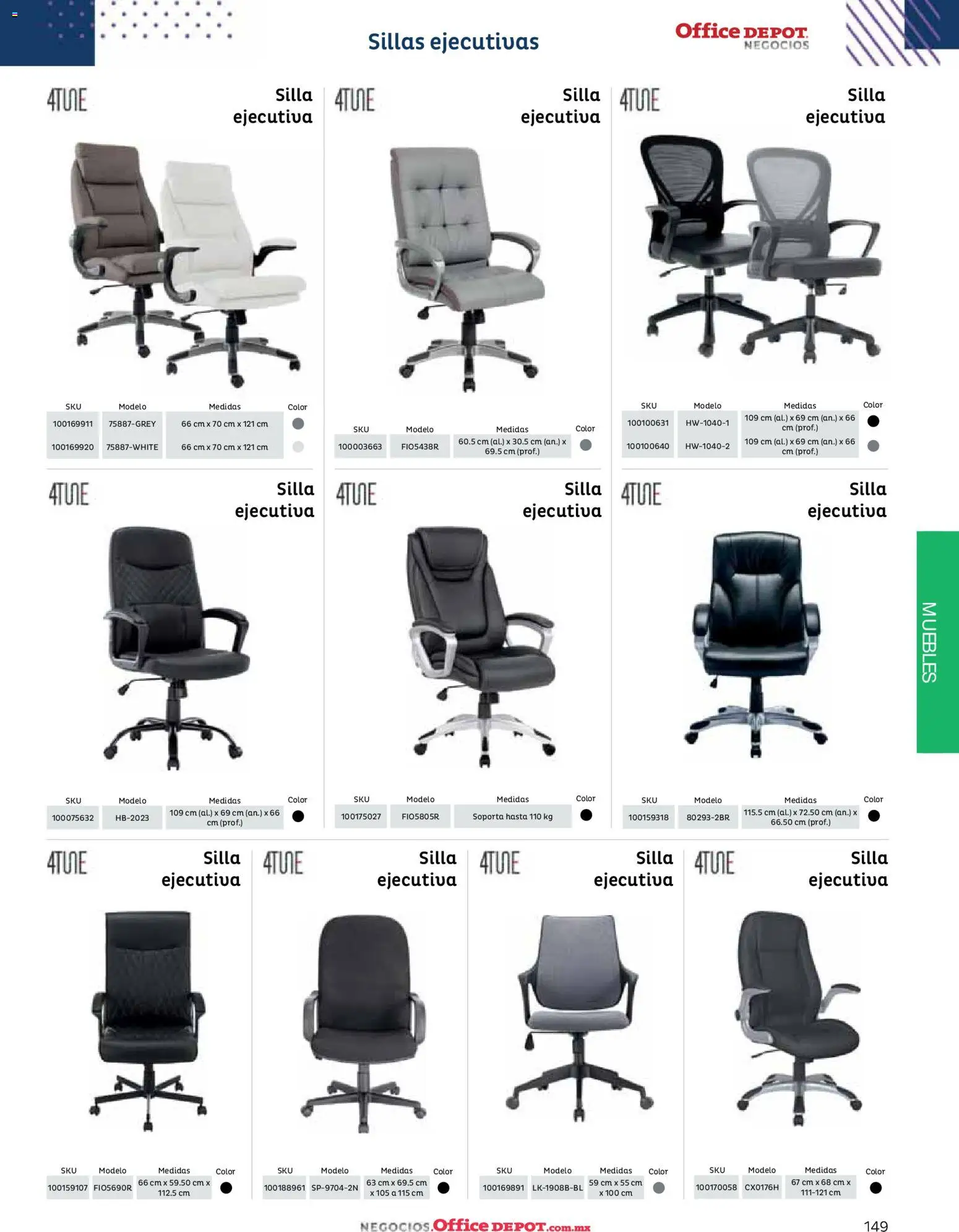 Nuevas ofertas de Office Depot válidas en toda la República Mexicana desde el 12/01/2026. ¡Encuentra las mejores ofertas en Office Depot catálogo 2026! | Página: 151 | Productos: Silla