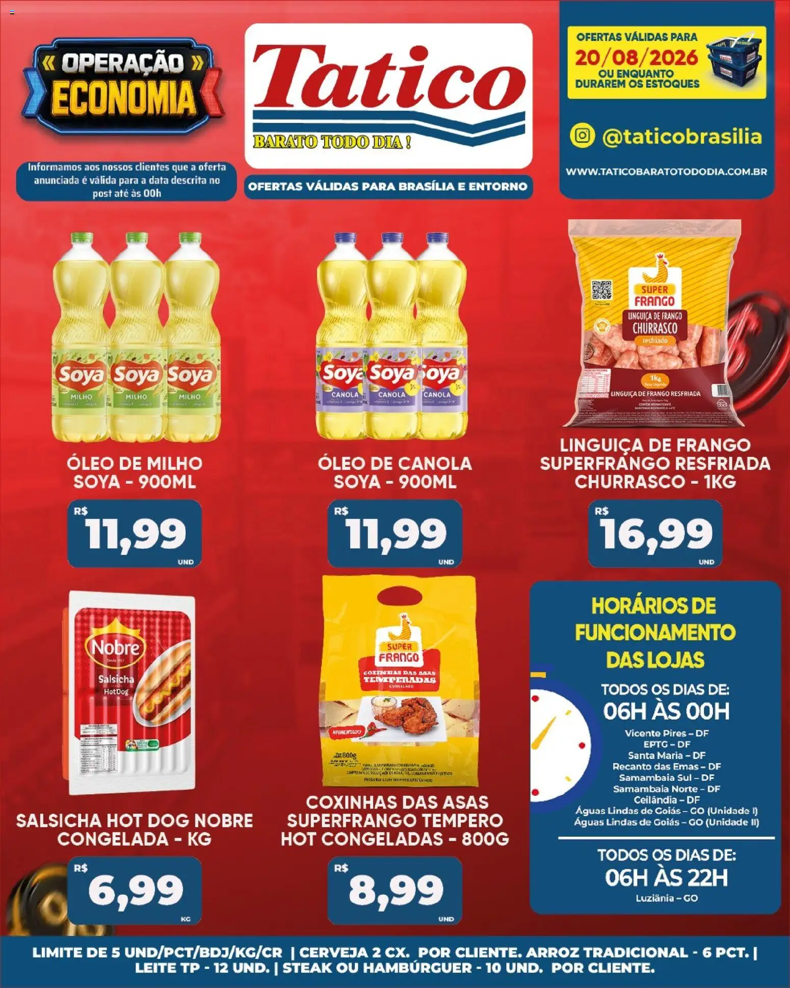 Tatico Folheto - válido de 20/08/2026 | Página: 17 | Produtos: Steak, Leite, Hambúrguer, Frango