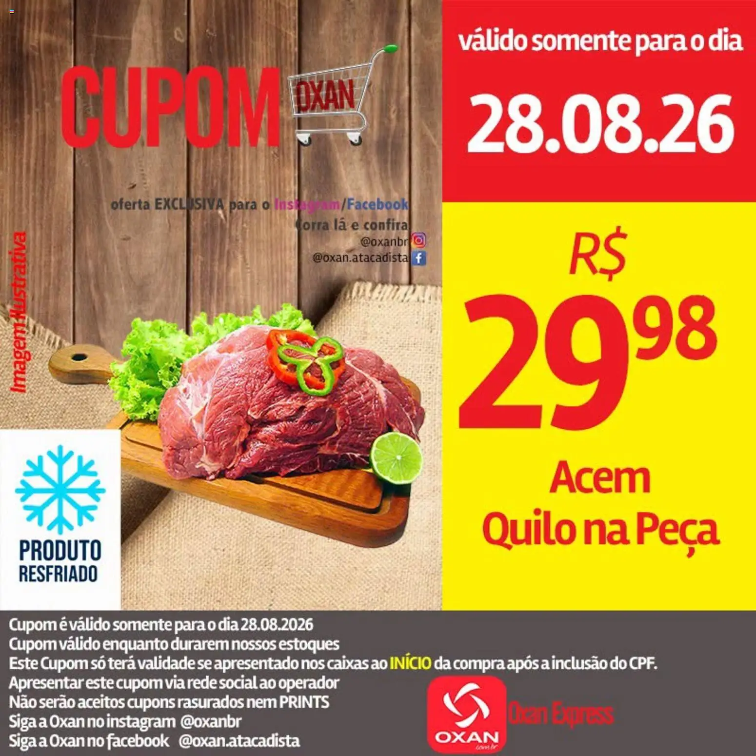 Oxan Atacadista Folheto - válido de 28/08/2026 | Página: 7 | Produtos: Acém