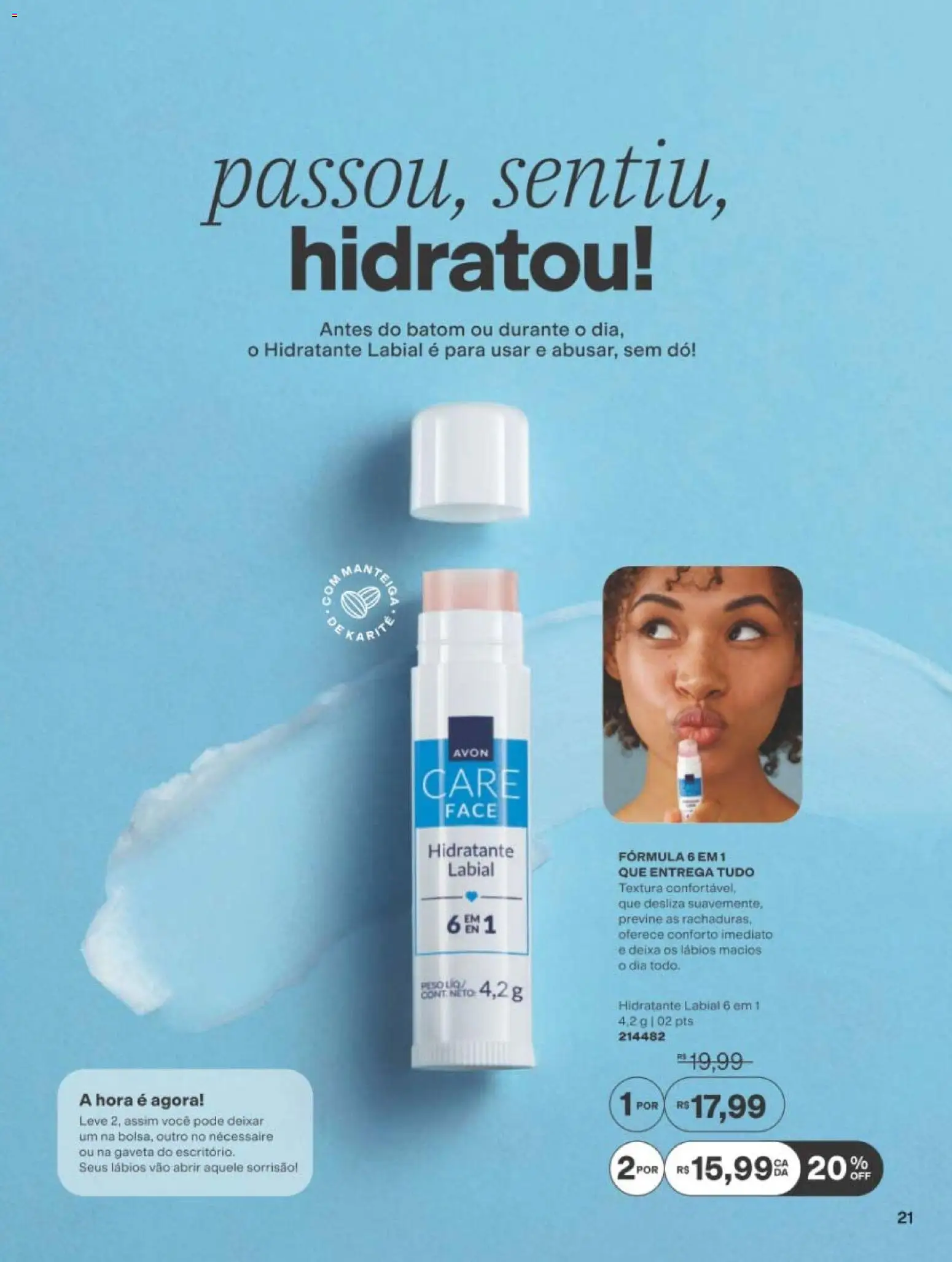 Avon Folheto - válido de 19/07/2026 | Página: 21 | Produtos: Batom, Necessaire