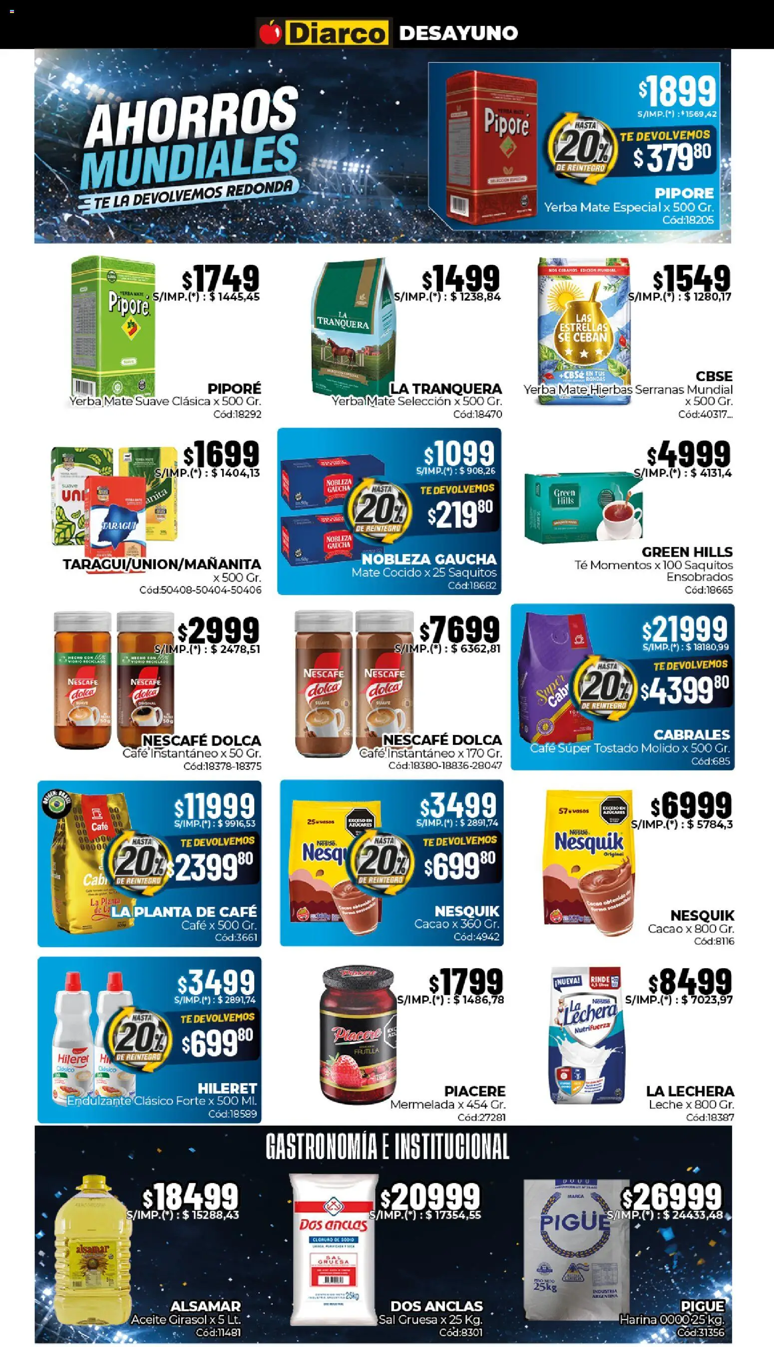 Diarco ofertas │ válido desde el 15.06.2026 | Página: 4 | Productos: Yerba, Sal, Leche, Café