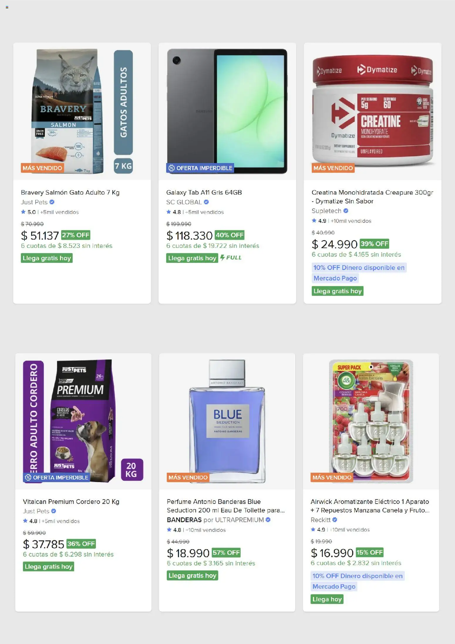 Mercado Libre Cyber Monday │ válido desde el 05.10.2026 | Página: 5 | Productos: Manzana, Perfume, Eau de toilette, Aromatizante