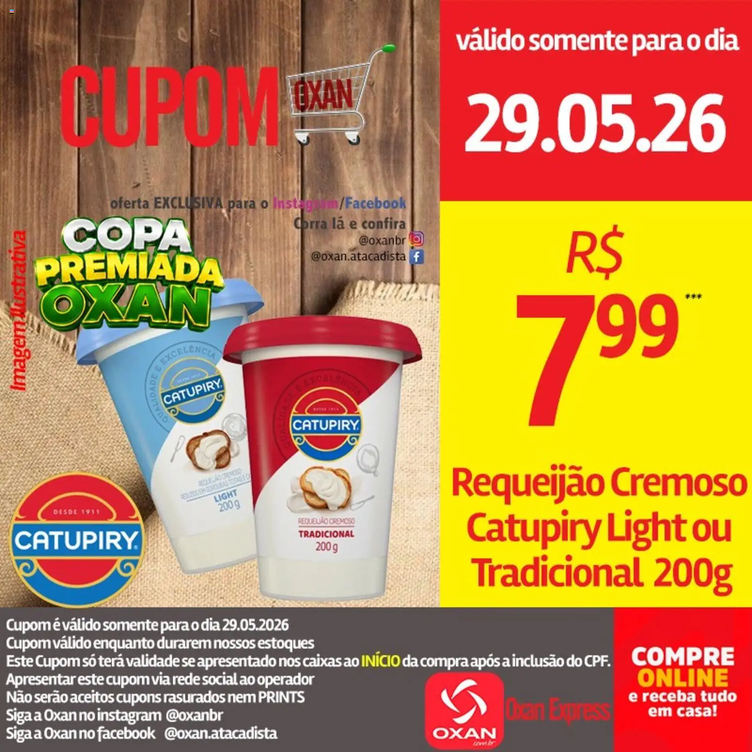 Oxan Atacadista Folheto - válido de 29.05.2026 | Página: 12 | Produtos: Copa, Catupiry, Requeijão