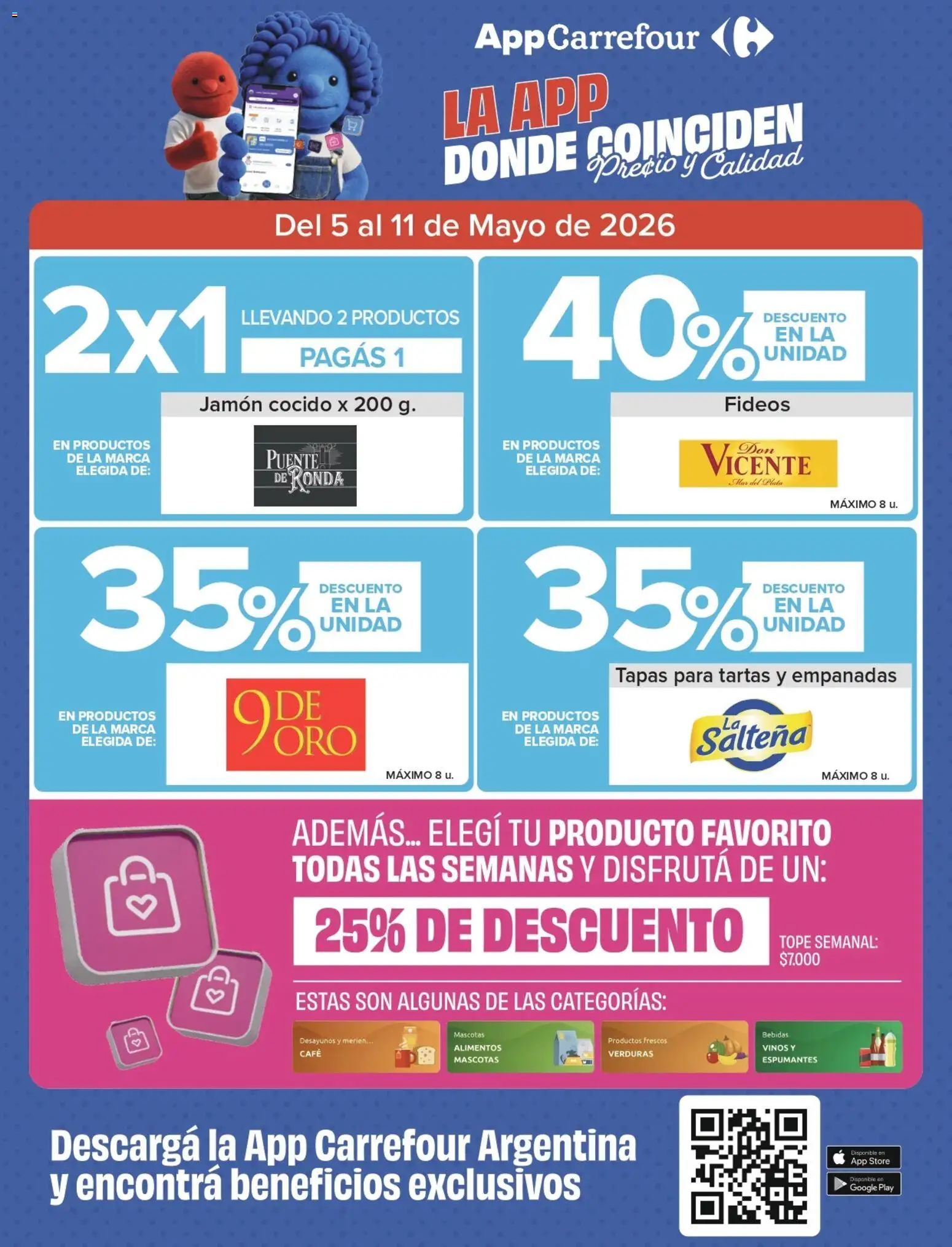 Carrefour Express ofertas │ válido desde el 05.05.2026 | Página: 2 | Productos: Jamón cocido, Café, Jamón, Fideos