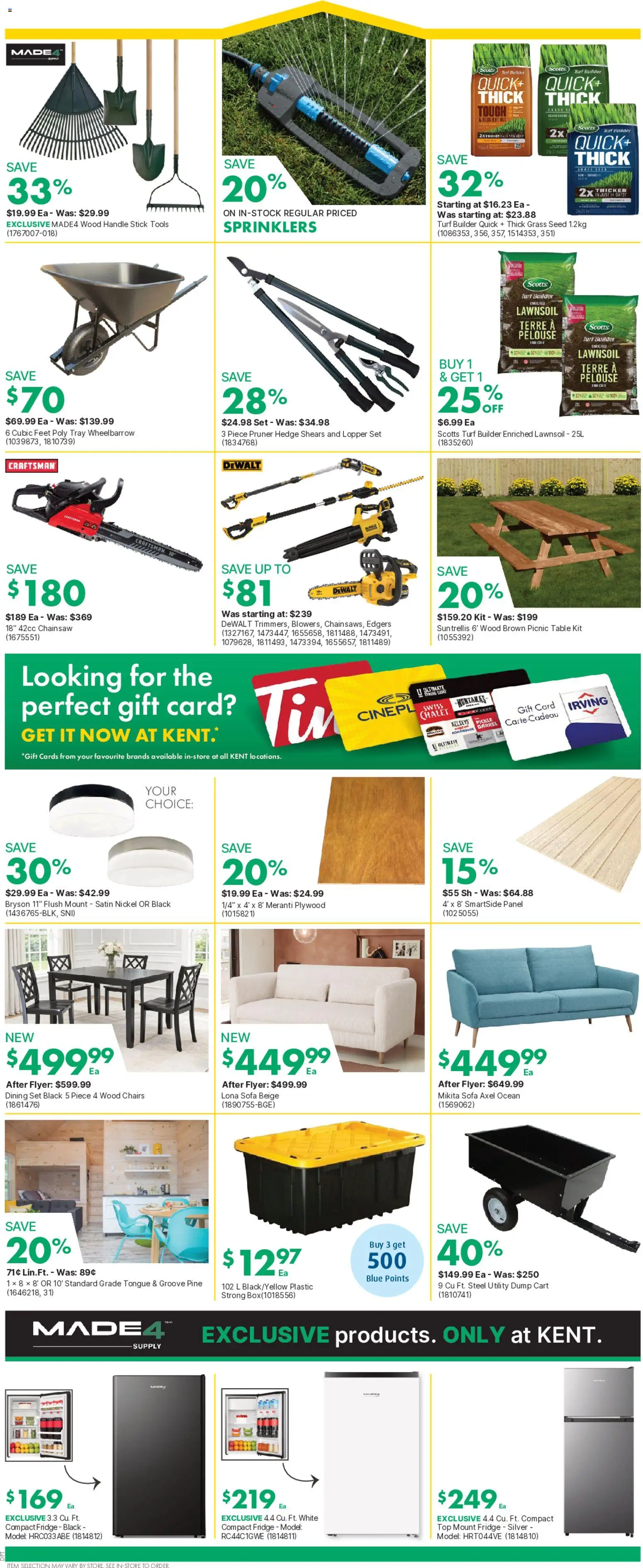 Kent flyer valid from Sep 3, 2026 | Page: 3 | Products: Chainsaw, Tools, Sofa, Chairs