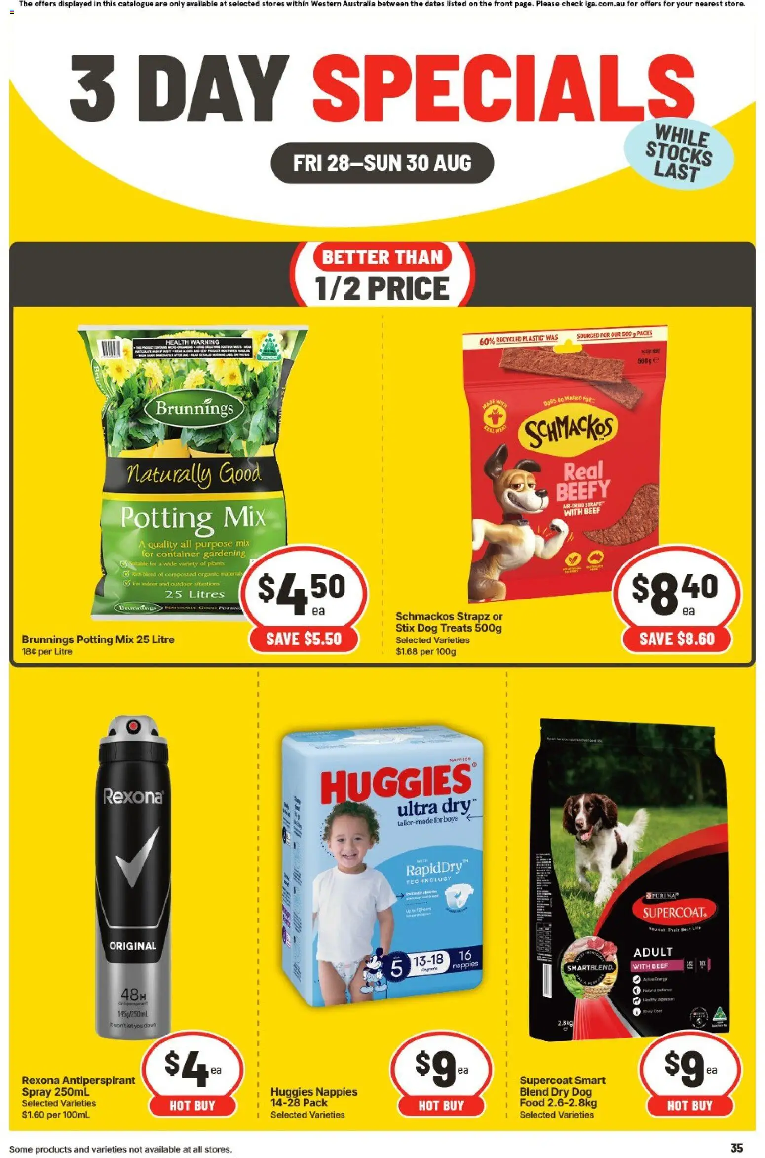 IGA catalogue - valid from 28/08/2026 | Page: 3 | Products: Food, Antiperspirant, Nappies, Coat