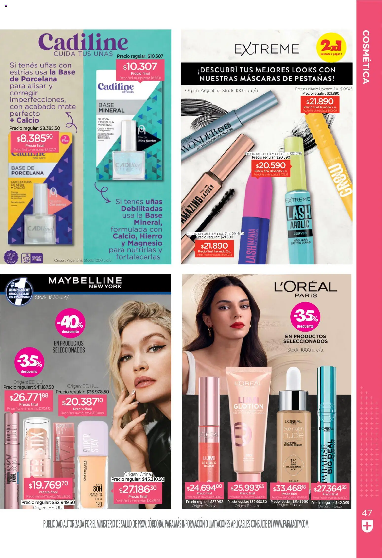 Farmacity catálogo │ válido desde el 30.04.2026 | Página: 47 | Productos: Mate, Maquillaje, Máscara, Mascara de pestañas