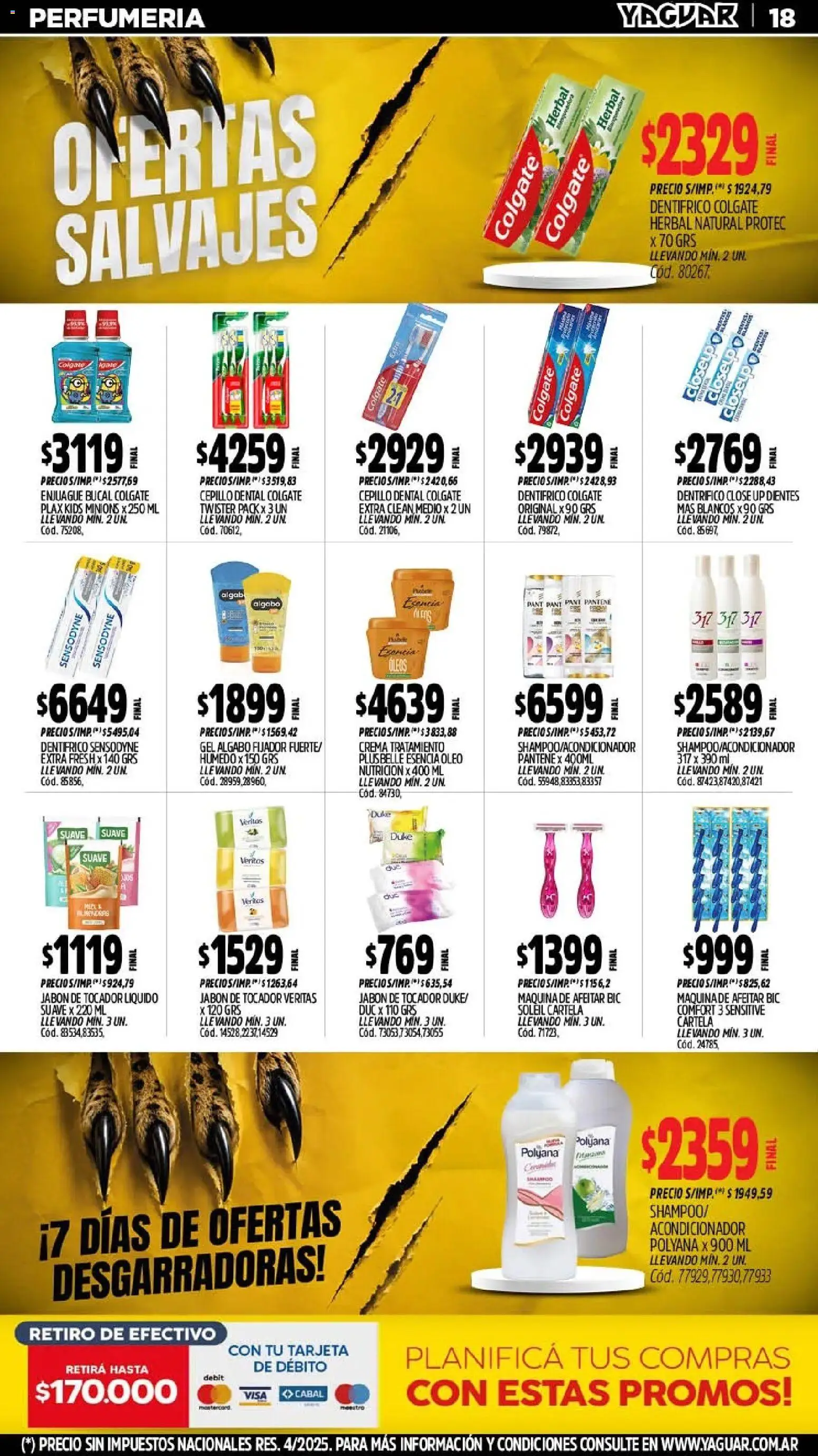 Yaguar - Oferta Semanal Santa Fé │ válido desde el 10/08/2026 | Página: 20 | Productos: Maquina de afeitar, Fijador, Jabón, Enjuague bucal