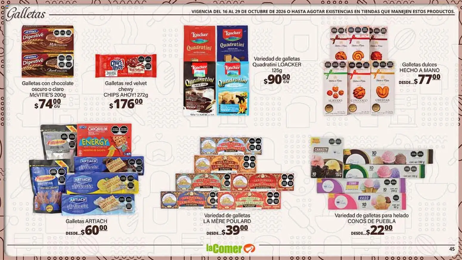 Nuevas ofertas de La Comer válidas en toda la República Mexicana desde el 16/10/2026. ¡Encuentra las mejores ofertas en La Comer folleto es la tienda rosa! | Página: 45