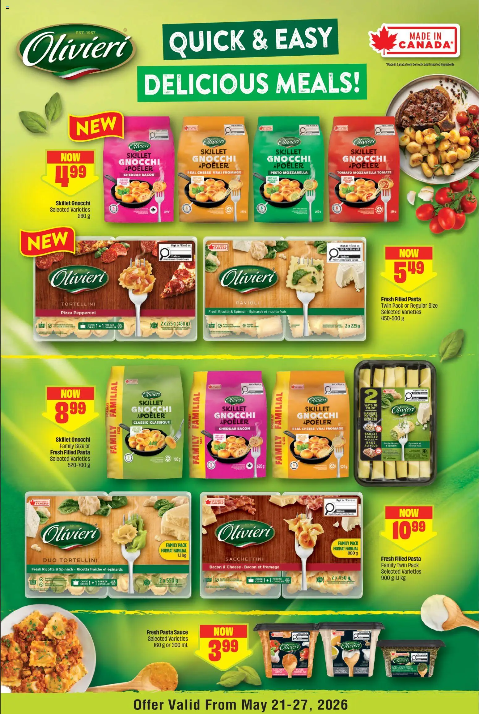 FreshCo flyer valid from 21.05.2026 | Page: 14 | Products: Pasta, Cheese, Pizza