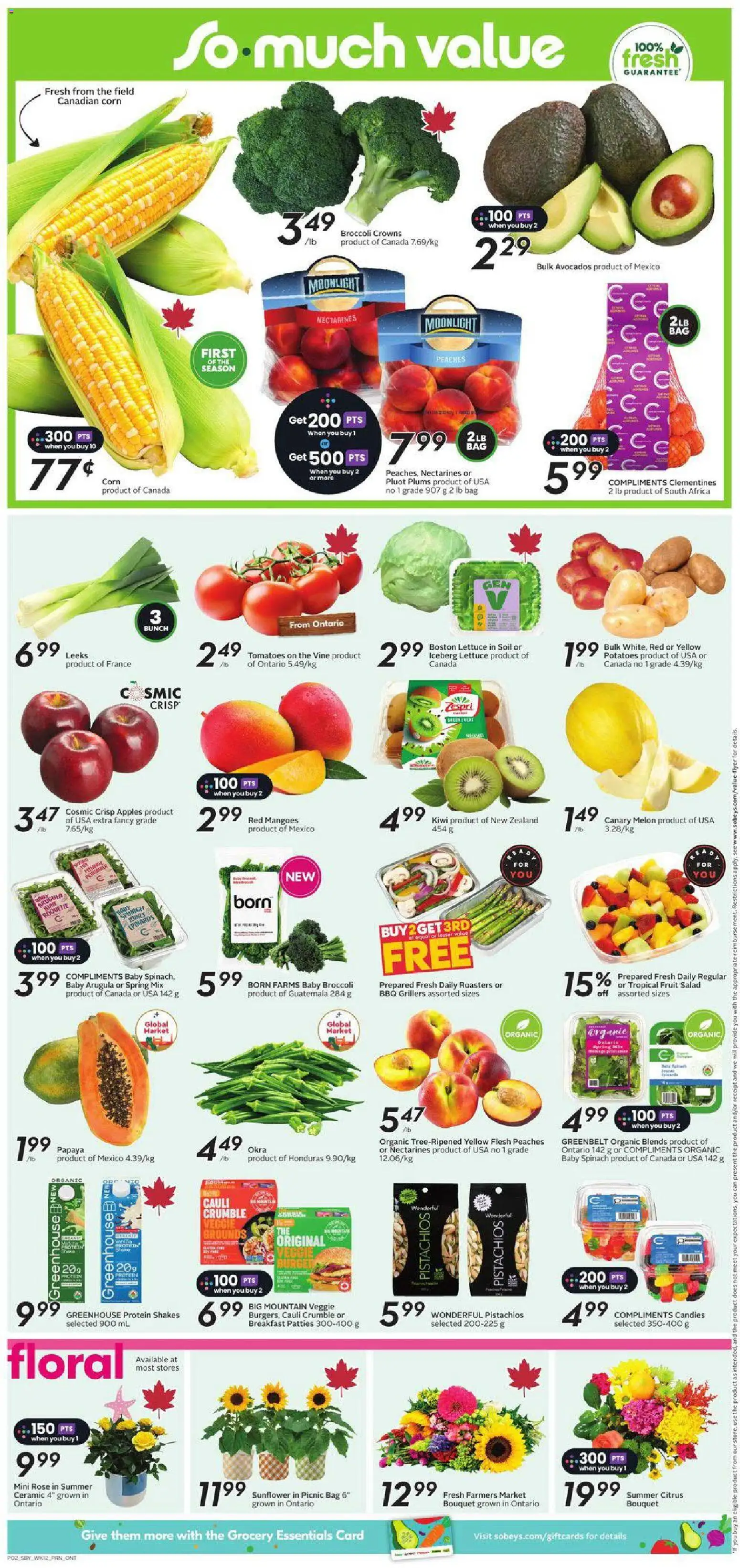 Sobeys flyer valid from Jul 16, 2026 | Page: 5 | Products: Salad, Bag, Apples, Tomatoes