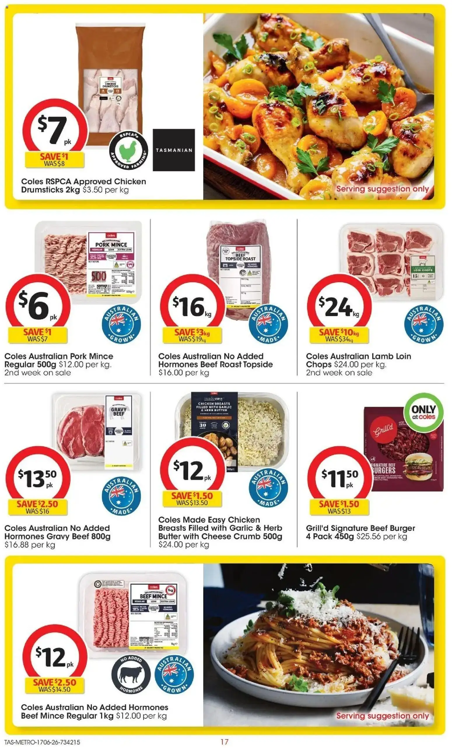 Coles catalogue - valid from 16.06.2026 | Page: 17 | Products: Cheese, Pork, Lamb, Garlic