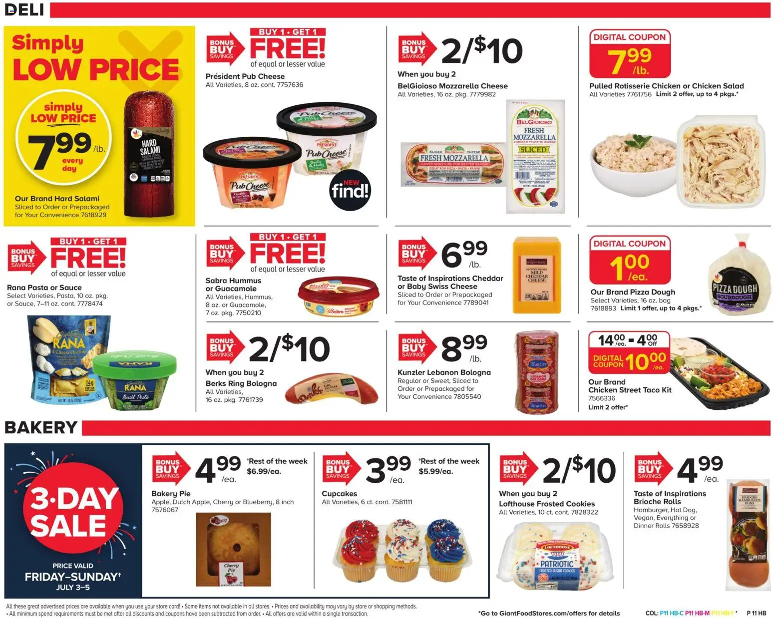 Giant Weekly Ad - valid from 07/03/2026 | Page: 14 | Products: Cheese, Pasta, Cookies, Salad