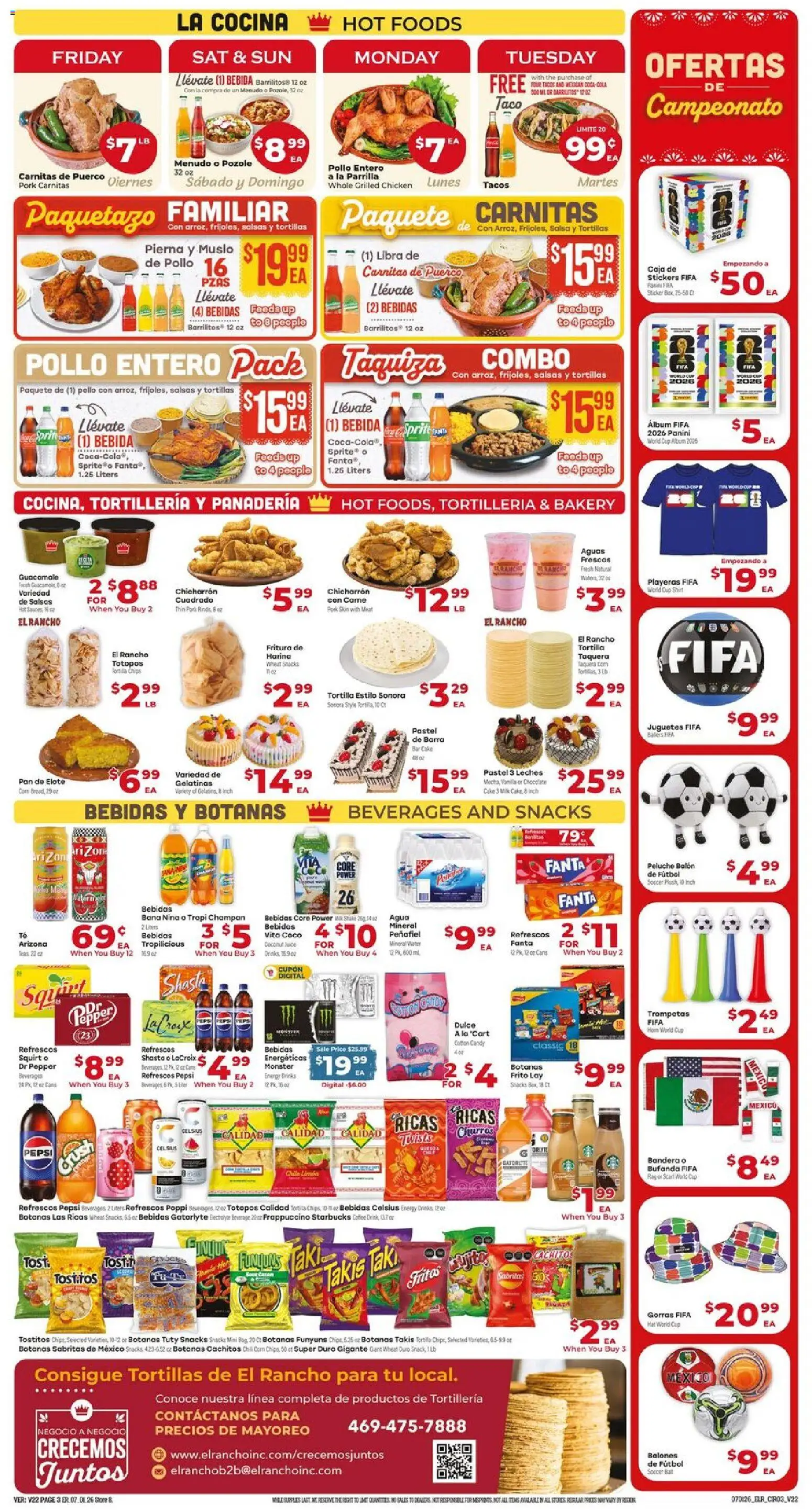 El Rancho Weekly Ad - valid from 07/01/2026 | Page: 3 | Products: Box, Pan, Coffee, Shirt