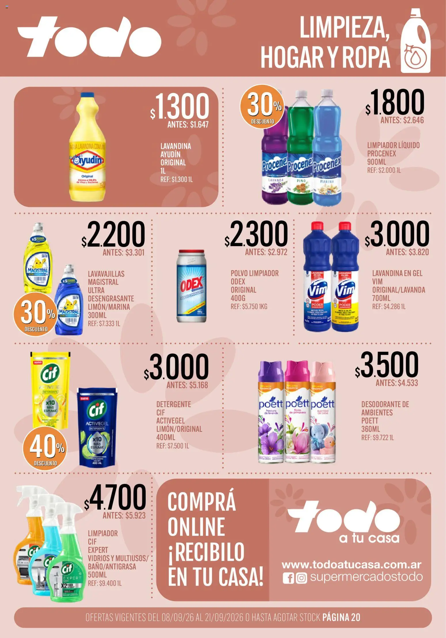Supermercados TODO catálogo │ válido desde el 08/09/2026 | Página: 20