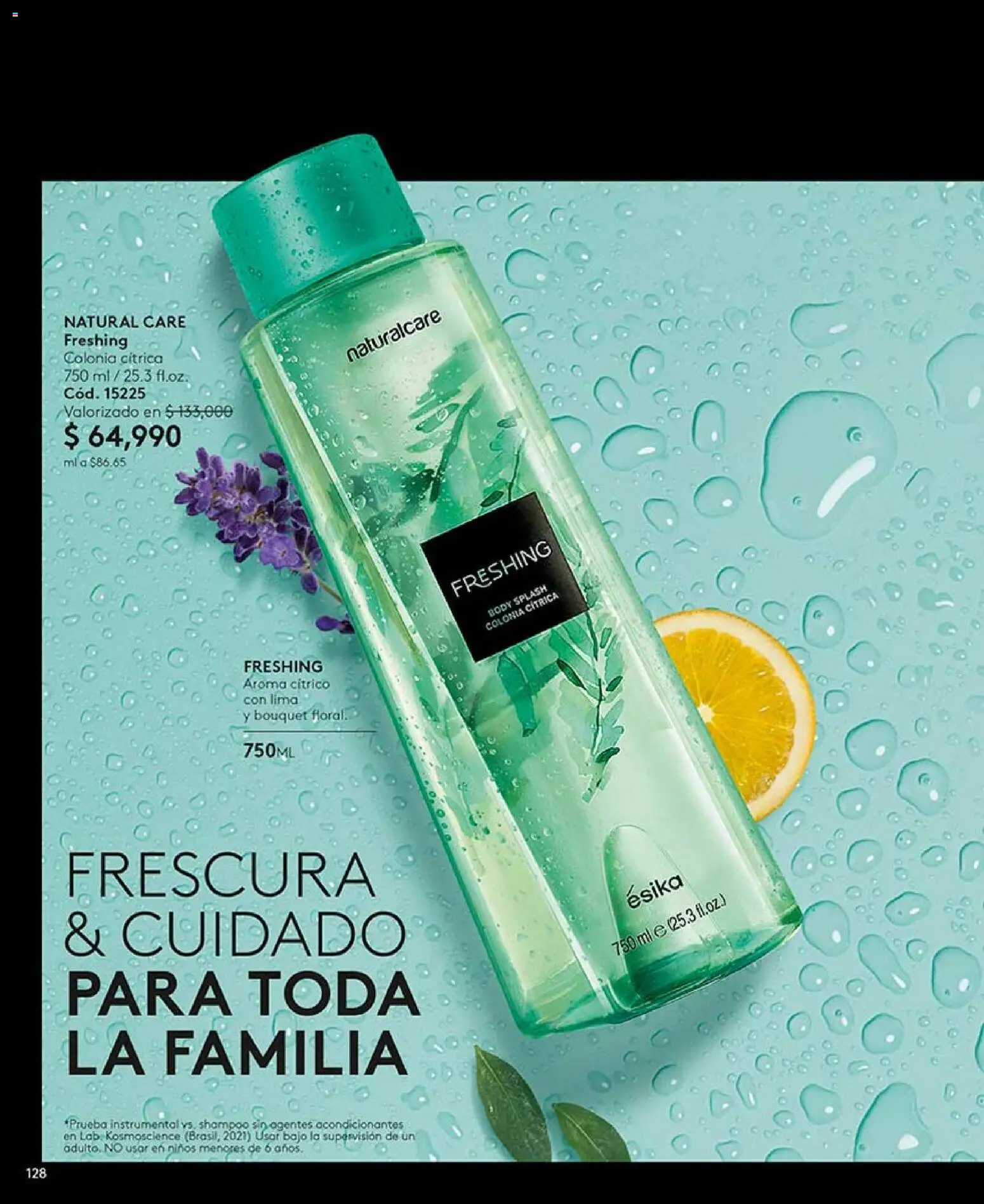 Ésika revista - valida desde el 17/07/2026 | Página: 128 | Productos: Body, Shampoo