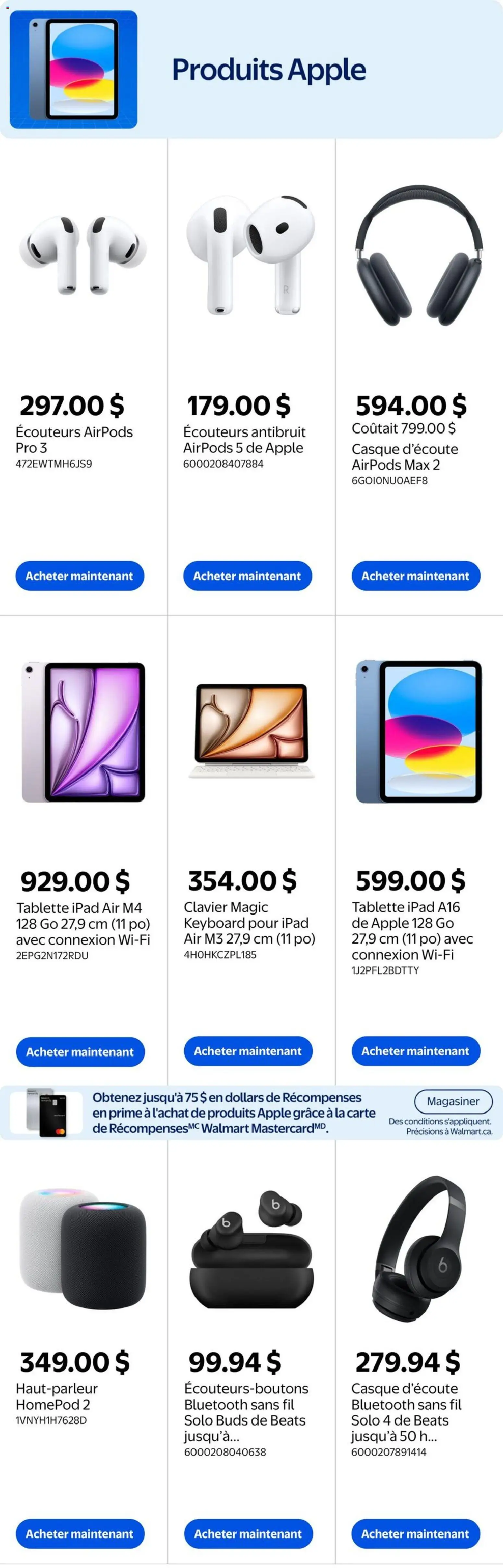 Walmart flyer valid from Oct 1, 2026 | Page: 7 | Products: Tablet, Keyboard, Headphones, Speaker