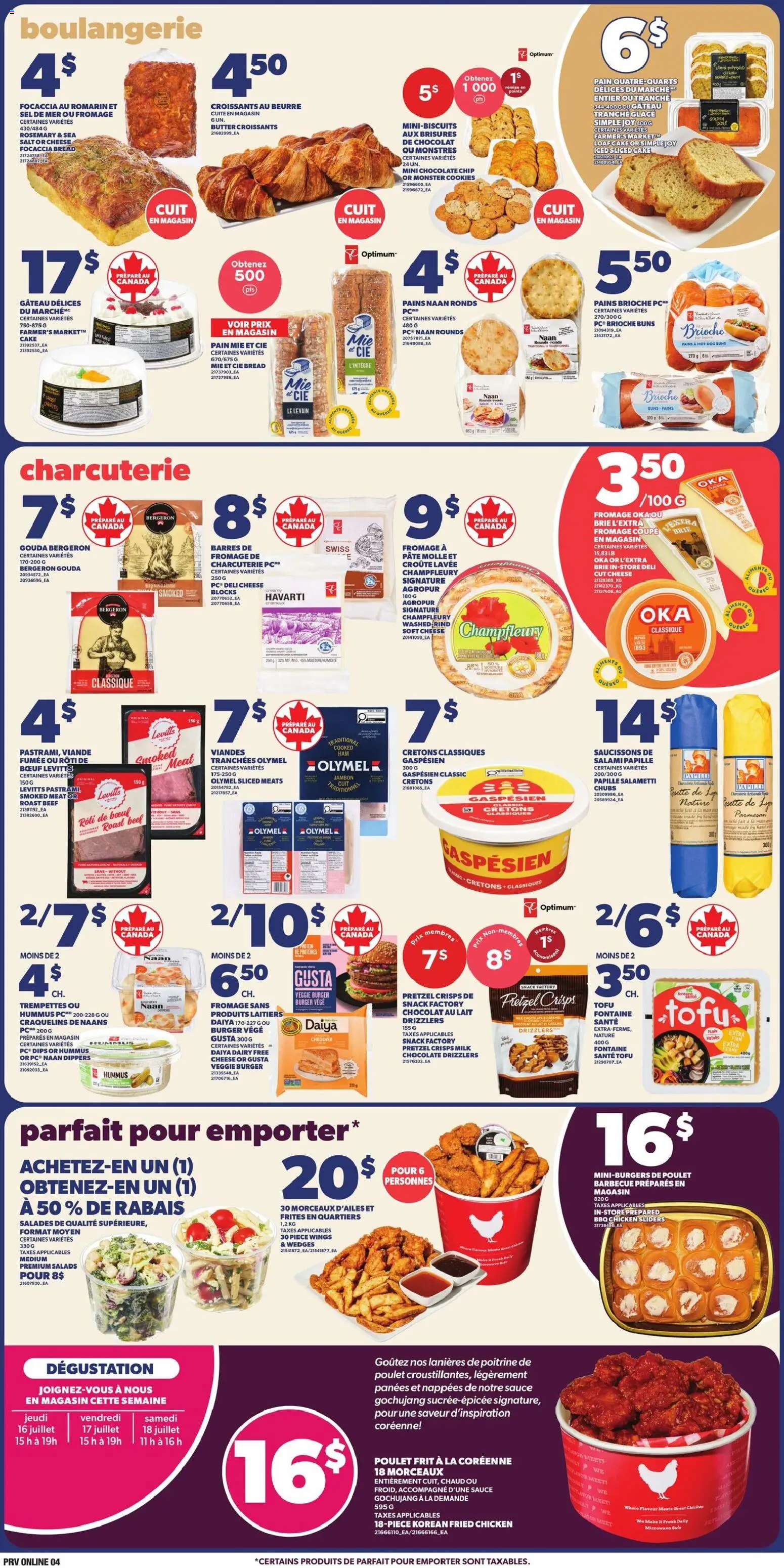 Provigo flyer valid from Jul 16, 2026 | Page: 5 | Products: Salt, Cheese, Chocolate, Chicken