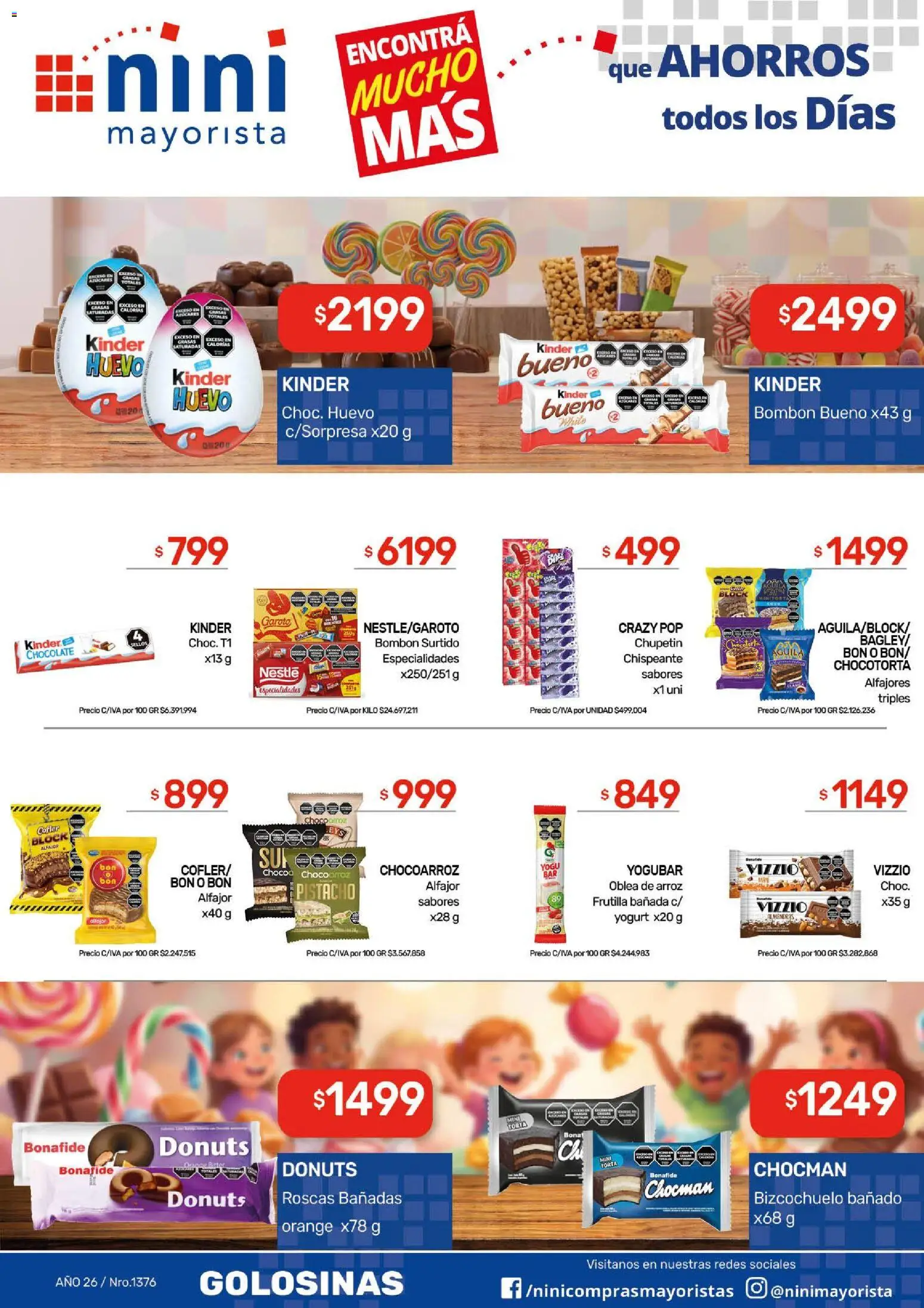 NINI Mayorista catálogo │ válido desde el 07/09/2026 | Página: 38 | Productos: Huevo, Chocolate, Arroz, Golosinas