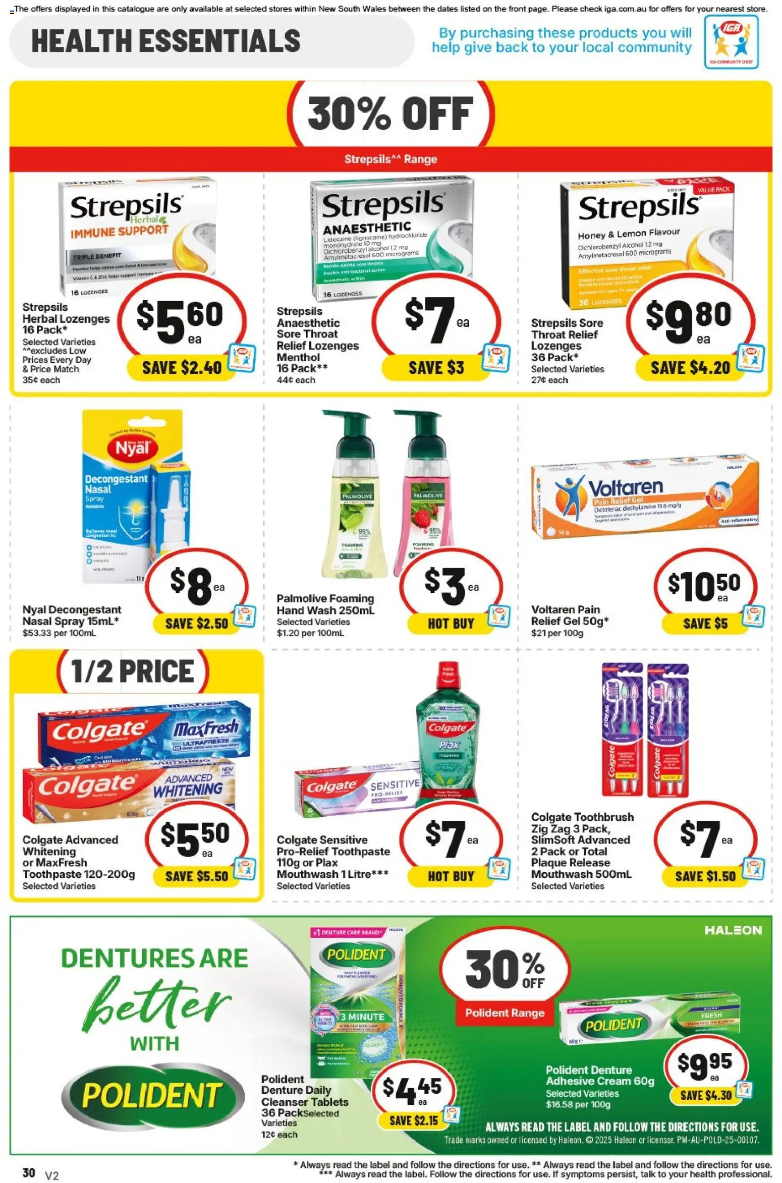 IGA catalogue - valid from 03.06.2026 | Page: 30 | Products: Mouthwash, Cream, Herbal, Hand wash
